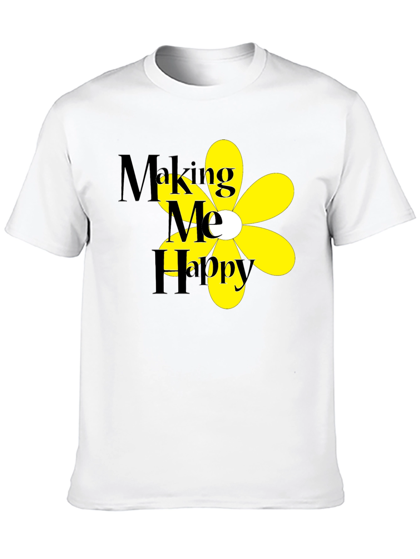 Making Me Happy T-Shirt - Black Floral Tee