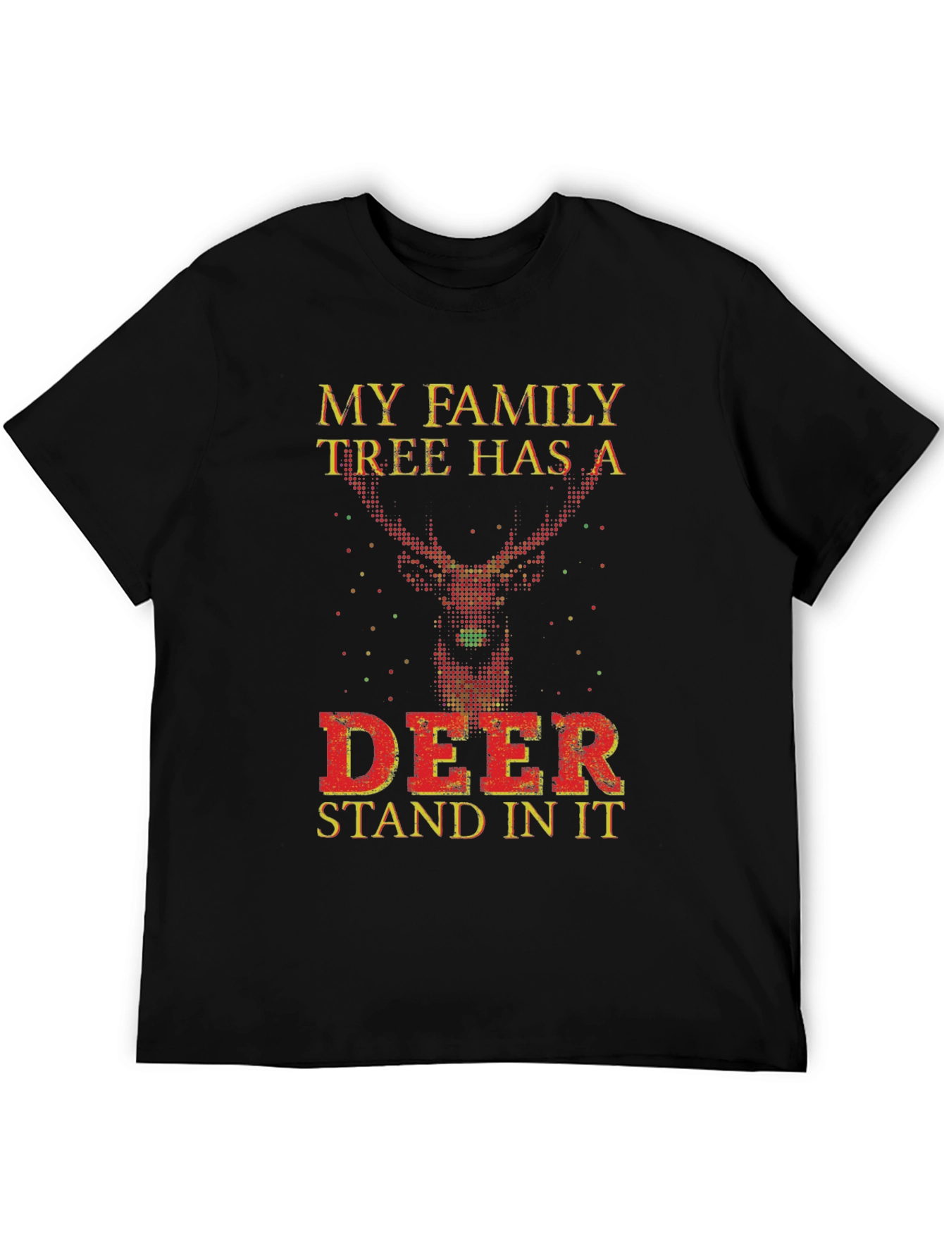 Funny Deer Family Tree Novelty T-Shirt