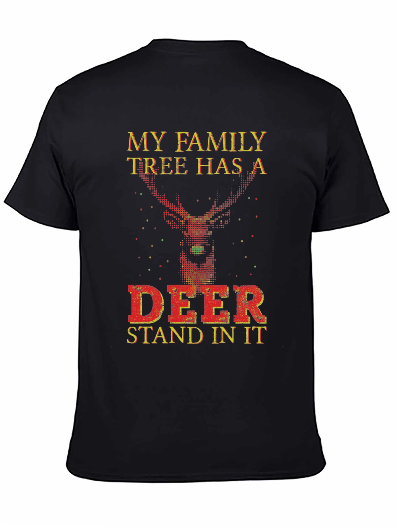 Funny Deer Family Tree Novelty T-Shirt