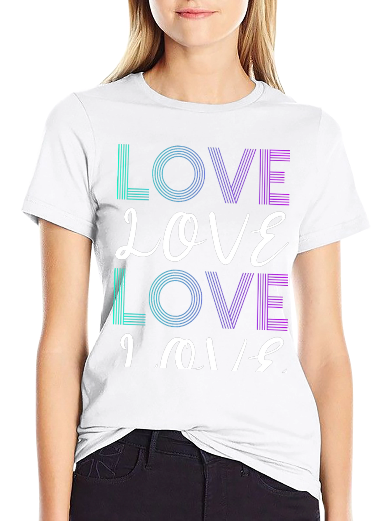 LOVE Graphic Print Tee Shirt