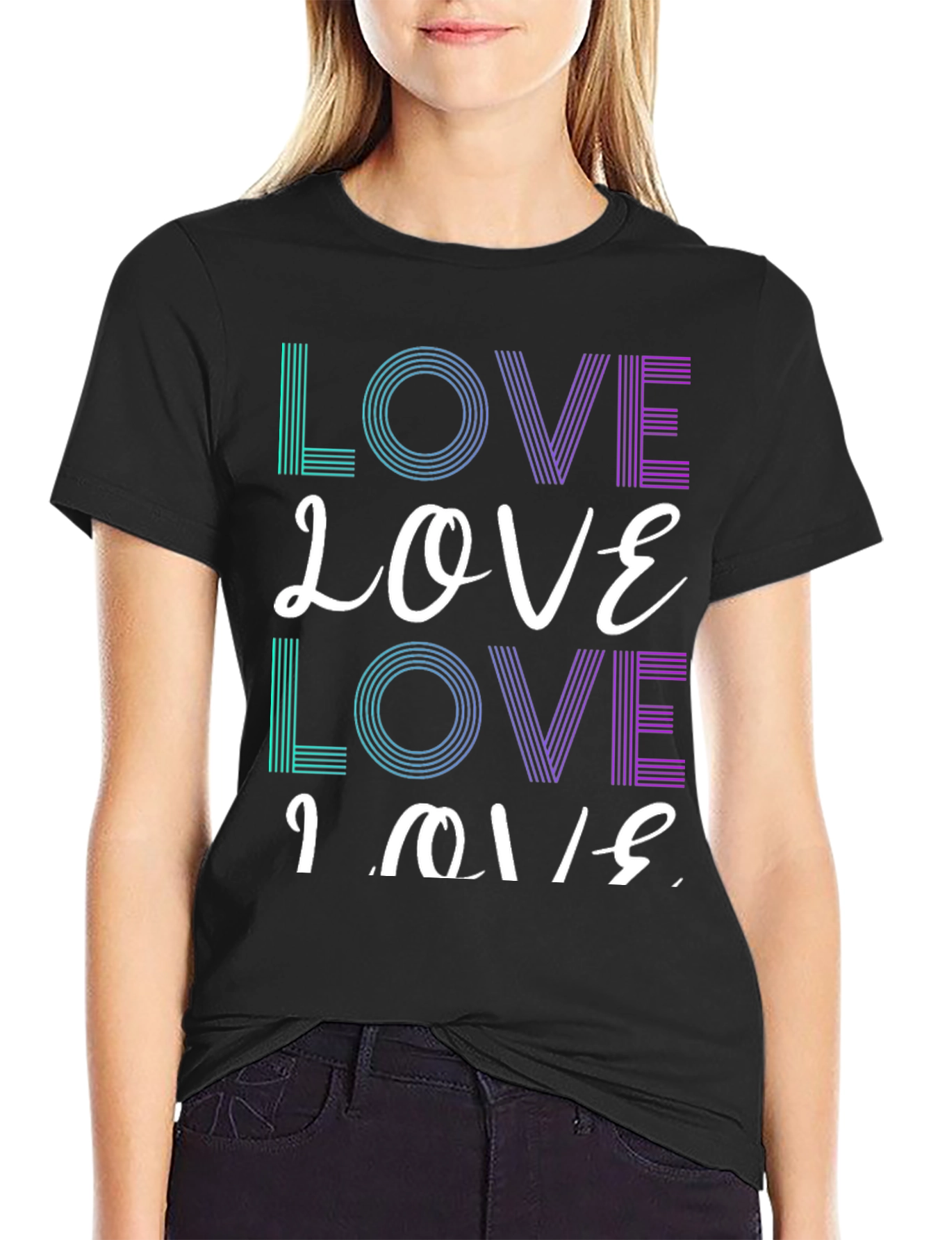 LOVE Graphic Print Tee Shirt