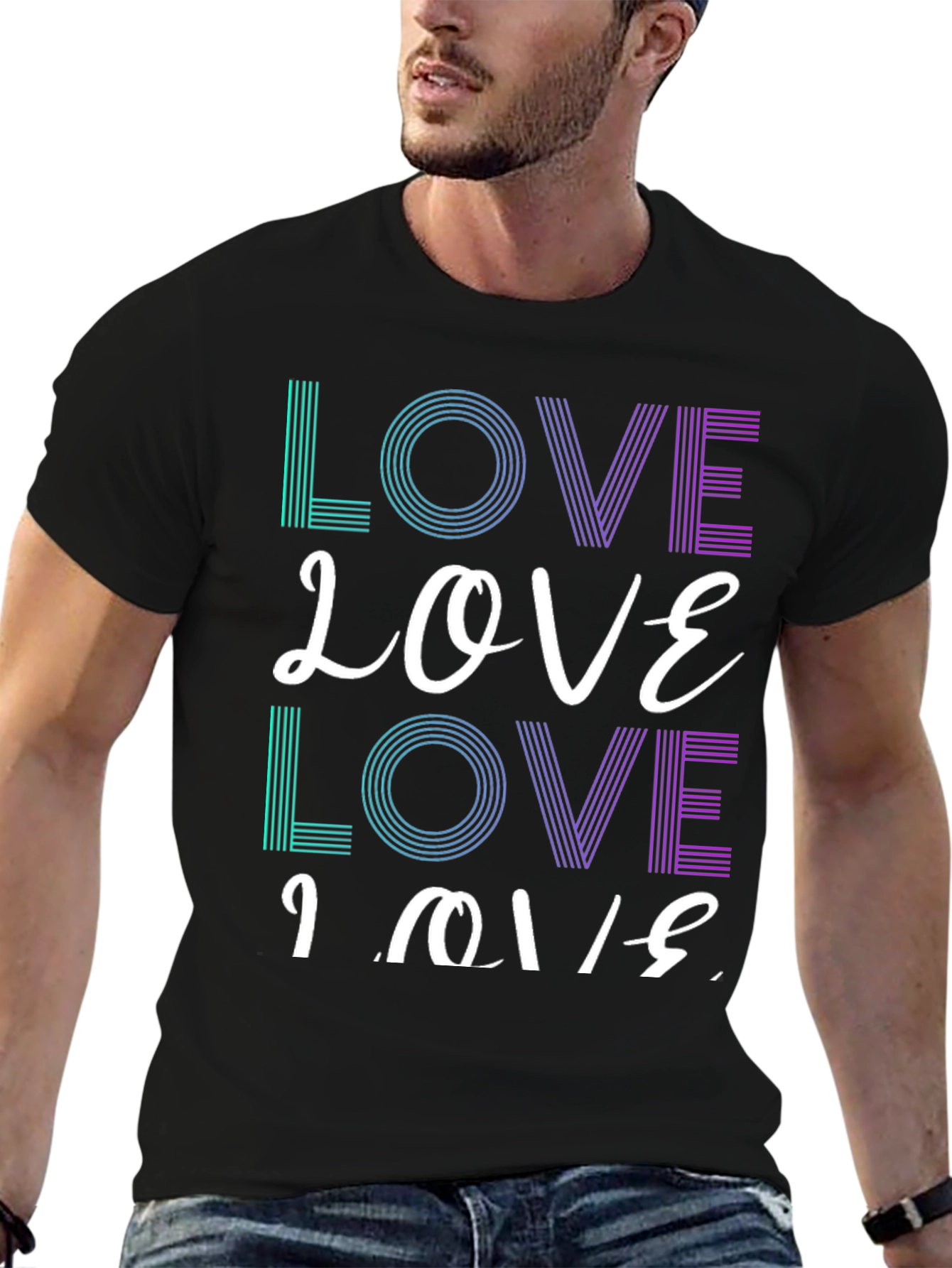 LOVE Graphic Print Tee Shirt