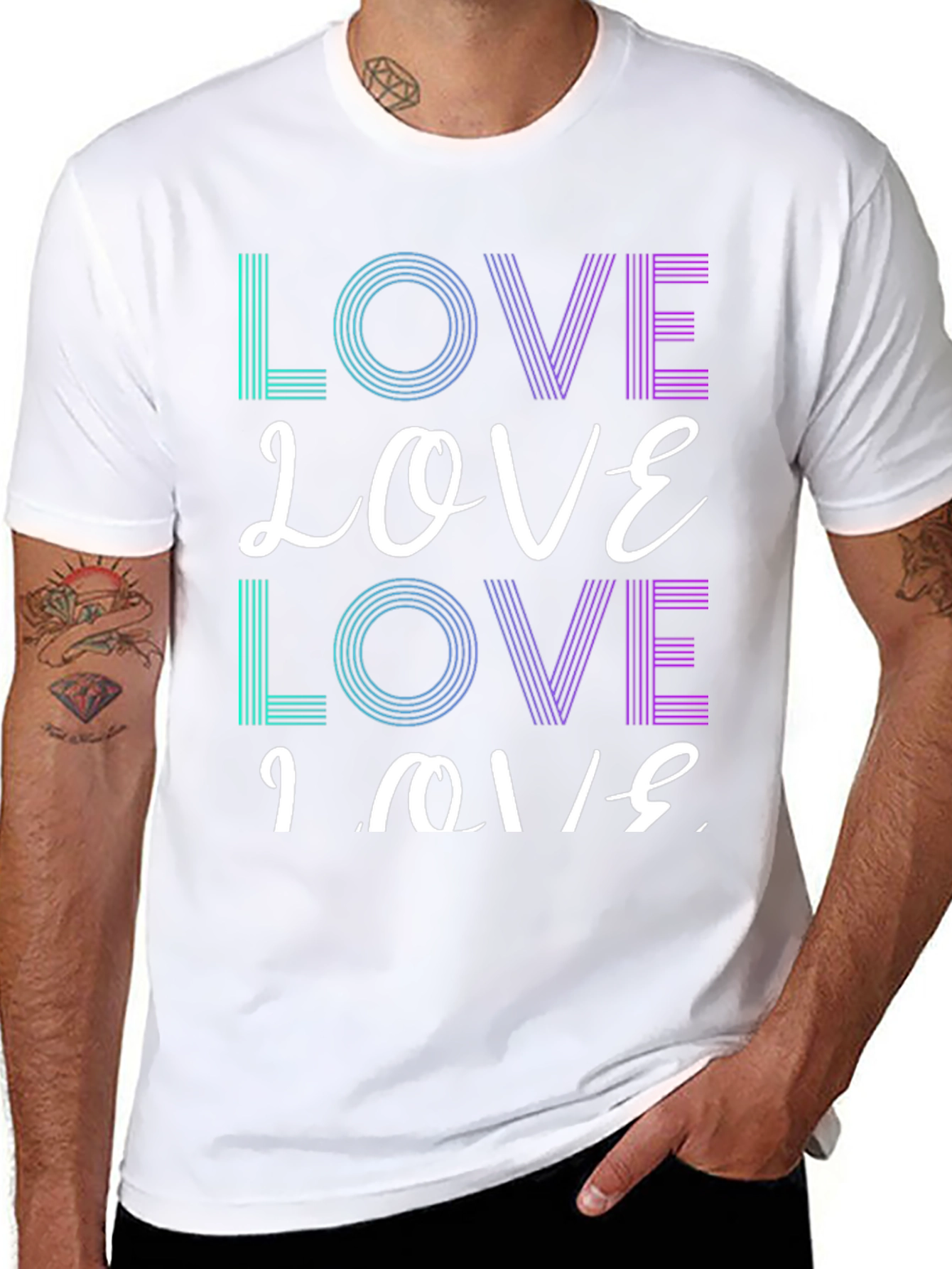 LOVE Graphic Print Tee Shirt
