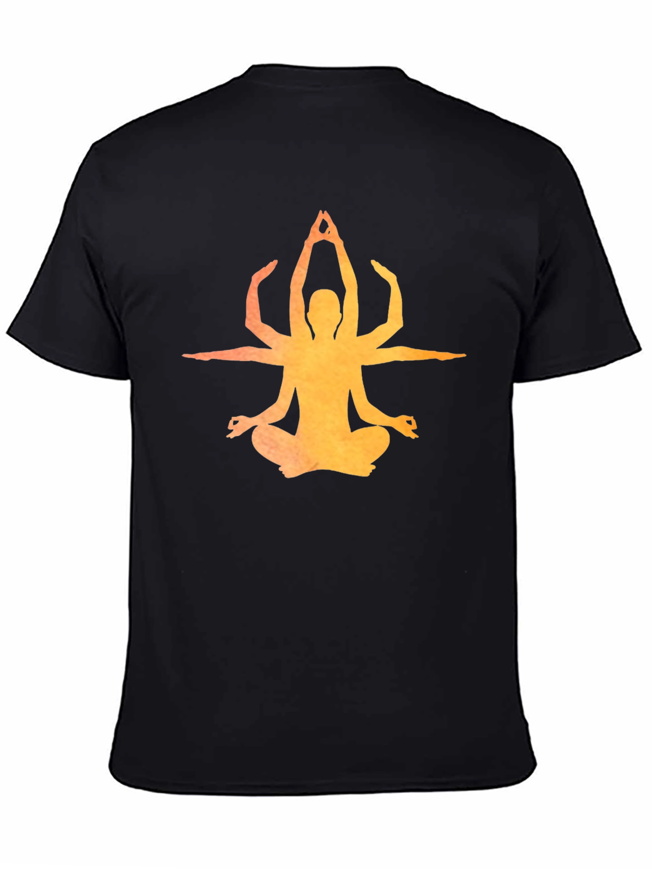 Meditative Chakra Yoga Graphic Tee - Black