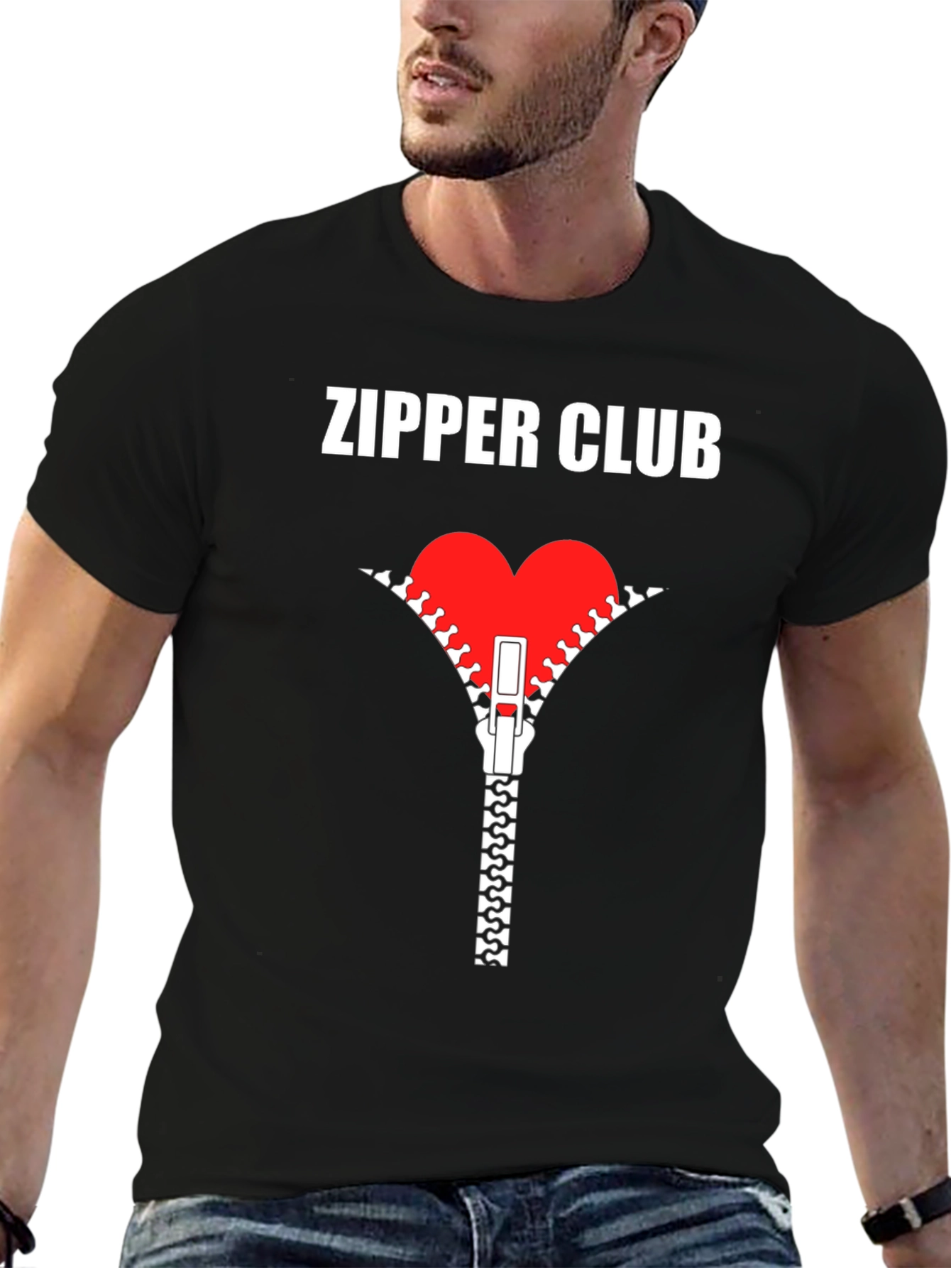 Zipper Club Heart Graphic T-Shirt