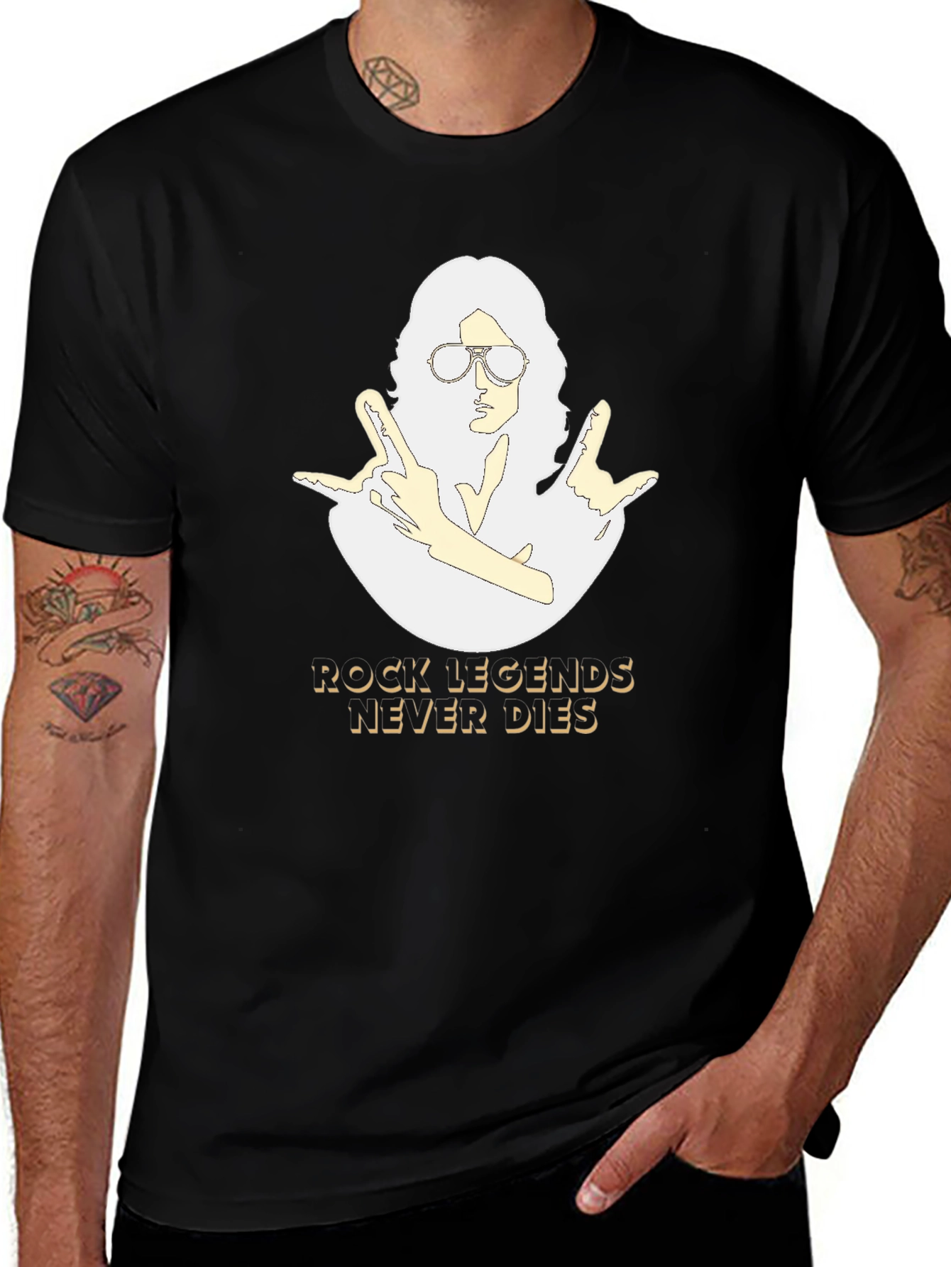 Rock Legends Never Die Graphic Tee