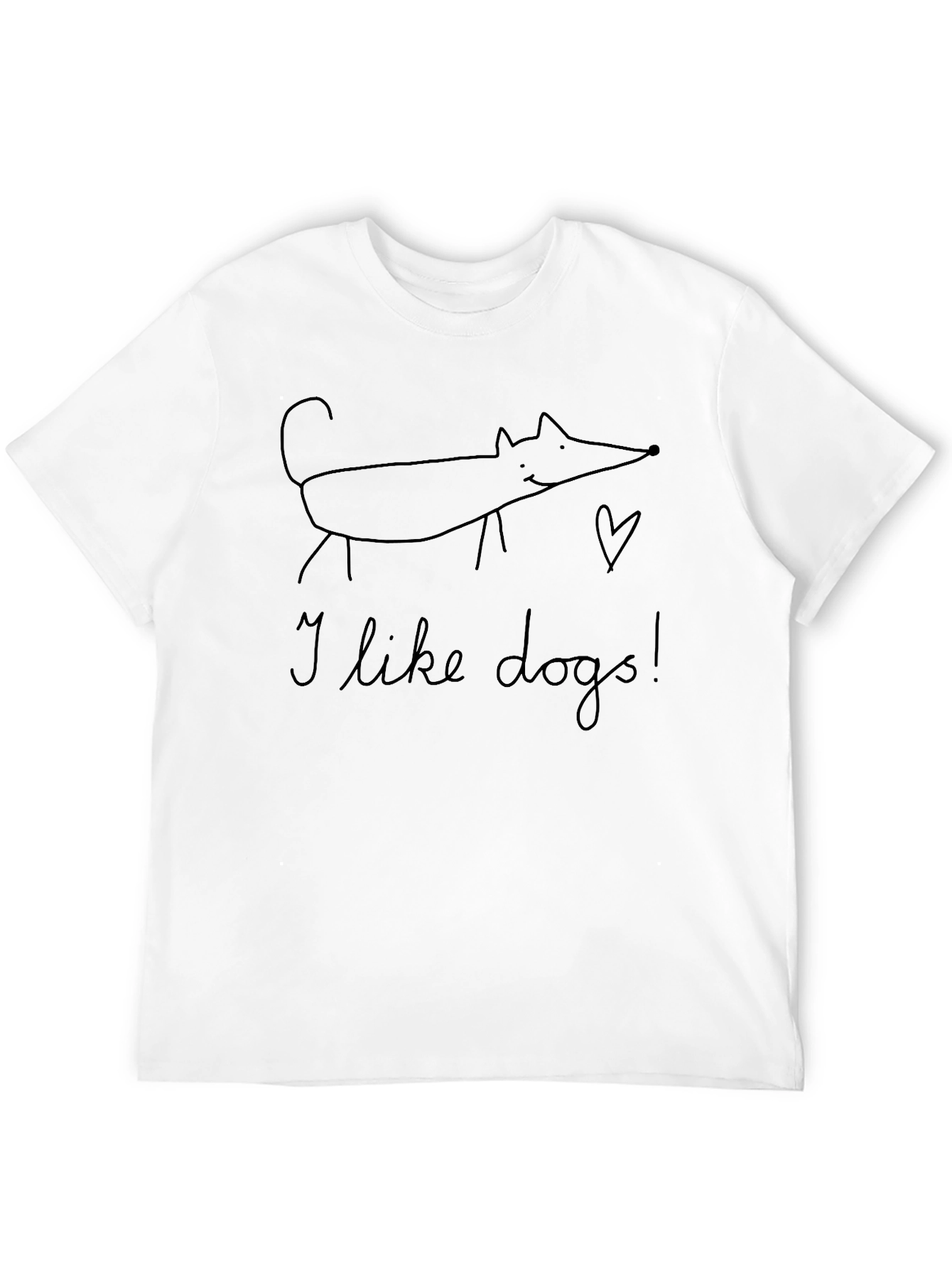 I Like Dogs Black Graphic Tee