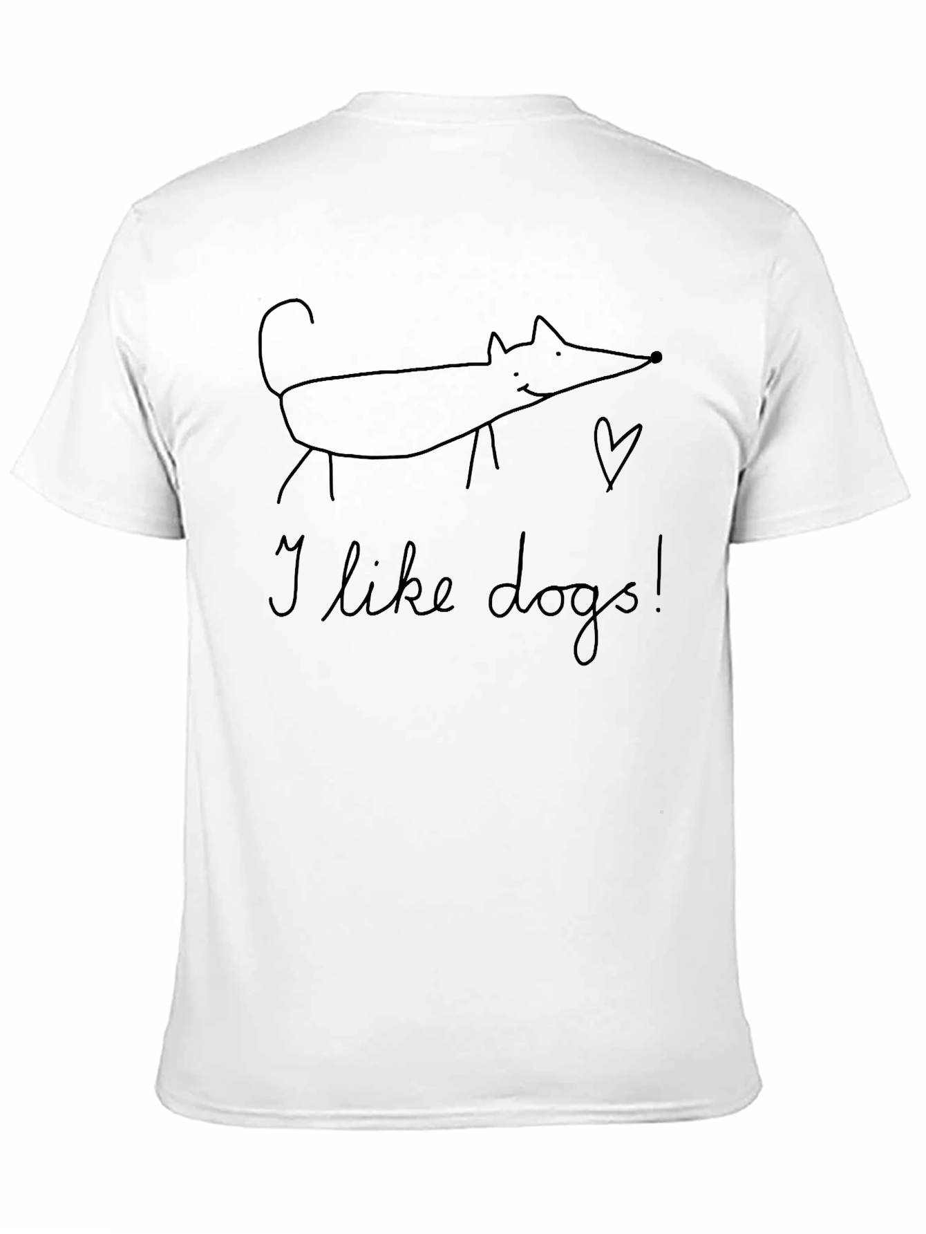 I Like Dogs Black Graphic Tee
