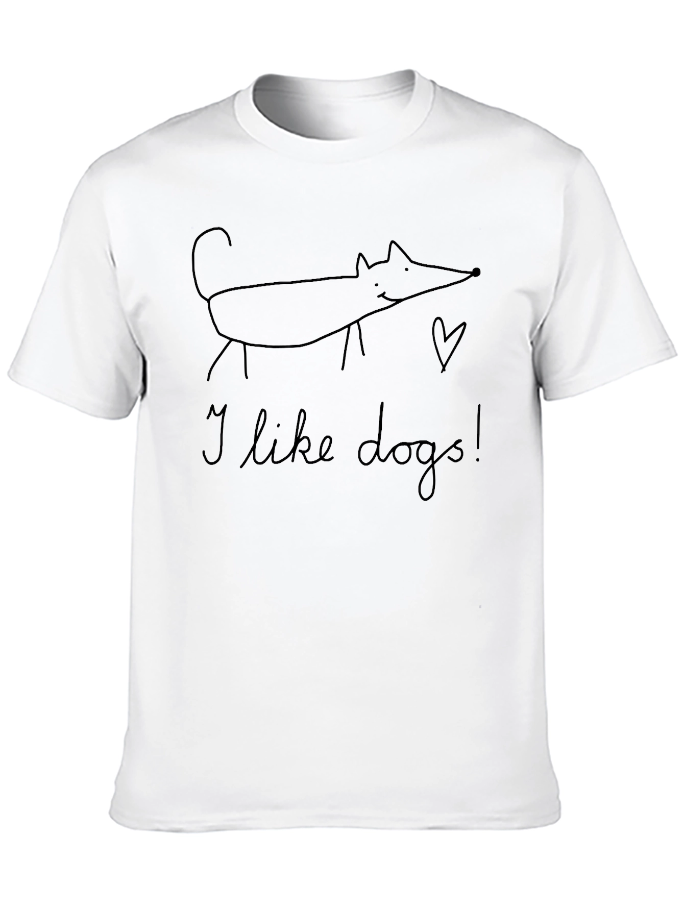 I Like Dogs Black Graphic Tee