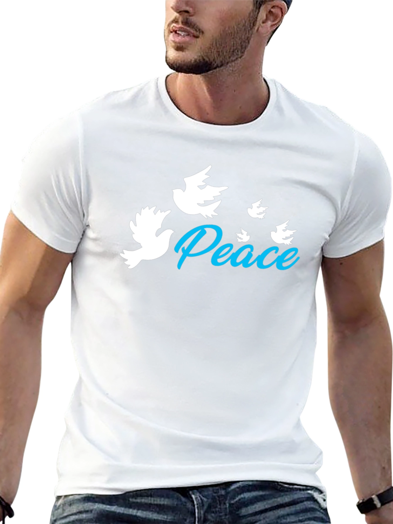 Peace Dove Graphic Black T-Shirt