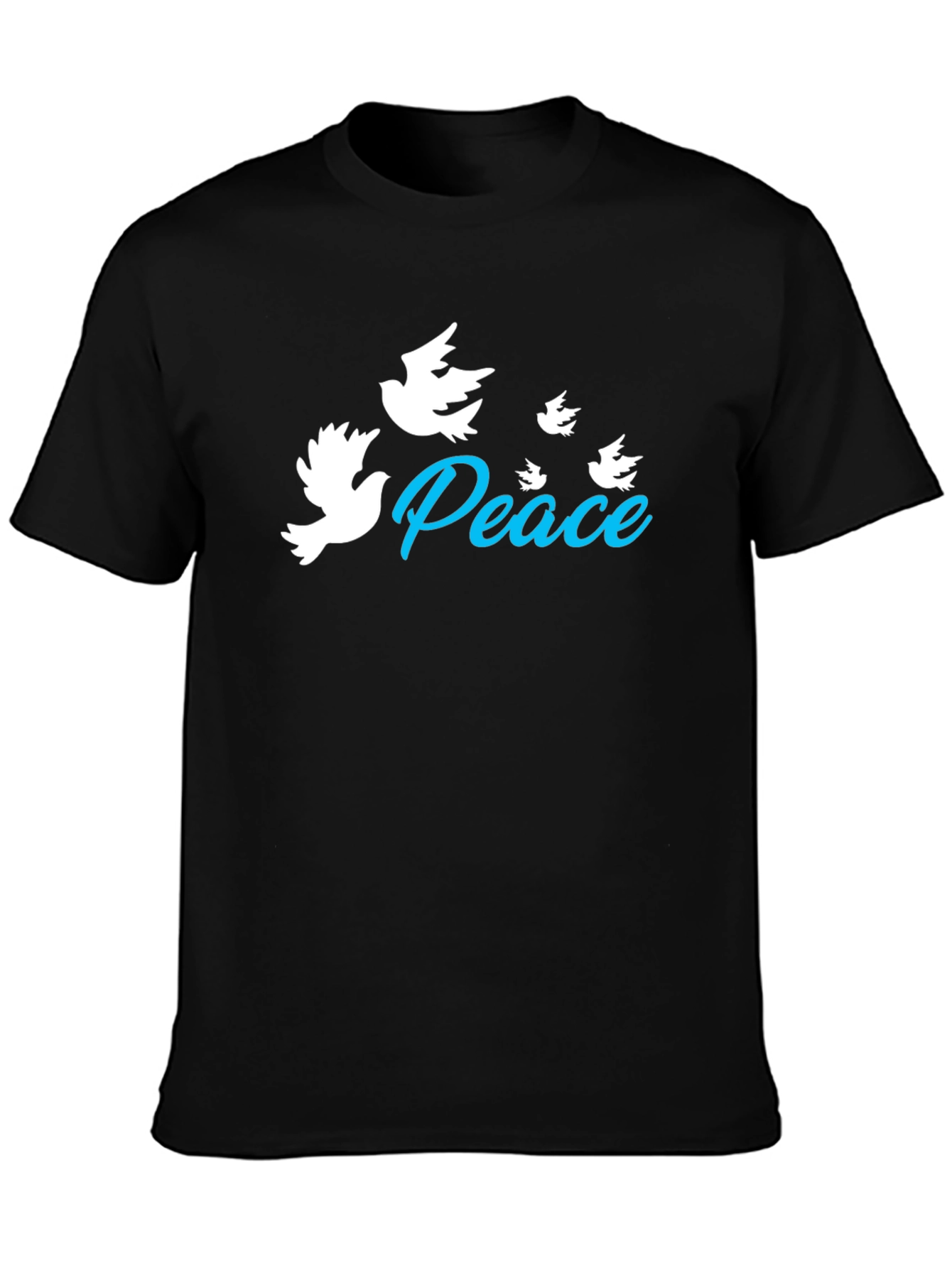 Peace Dove Graphic Black T-Shirt