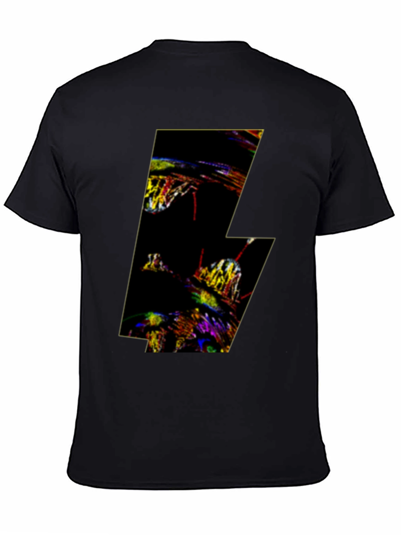 Abstract Lightning Bolt Graphic T-Shirt