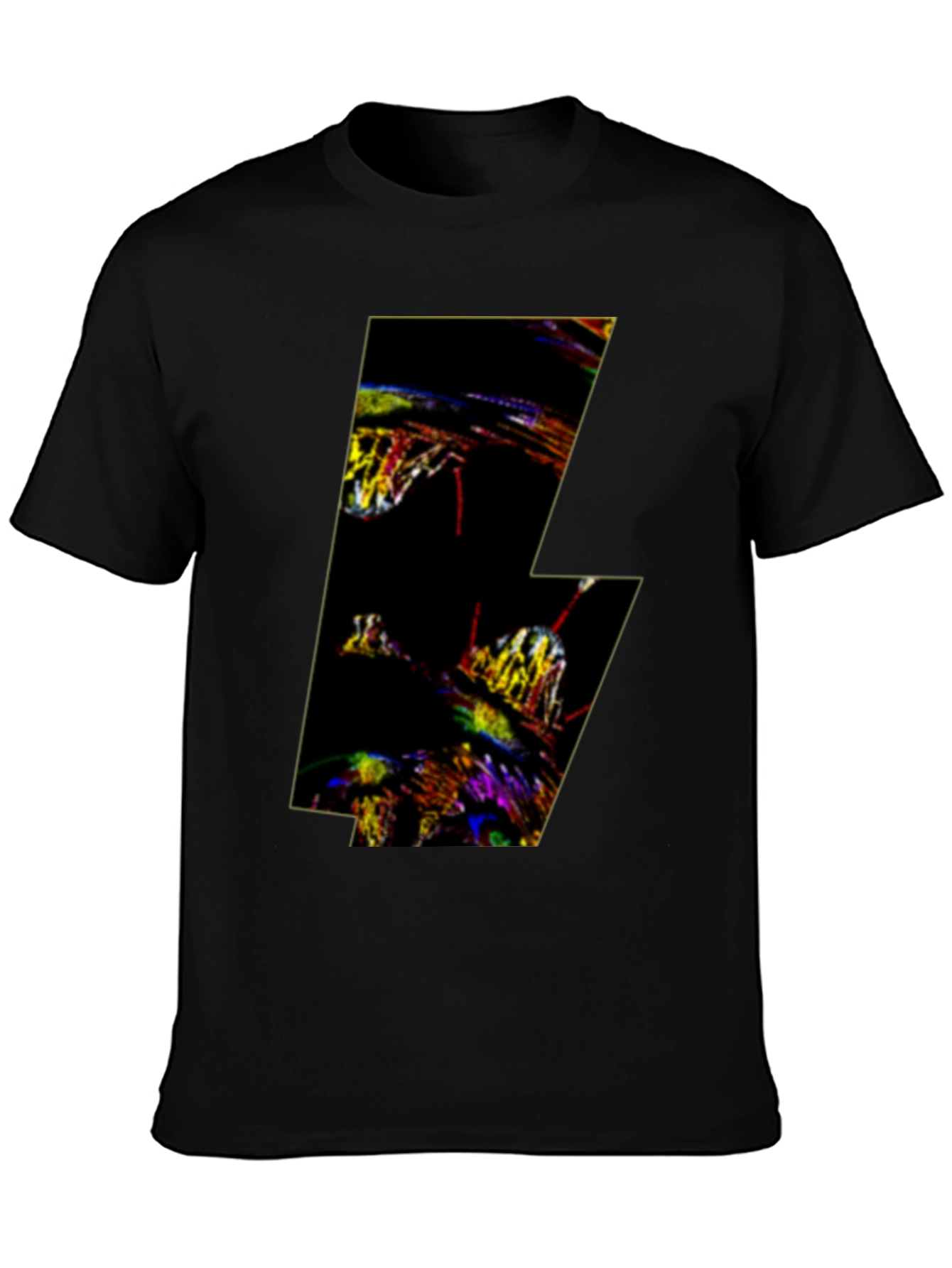 Abstract Lightning Bolt Graphic T-Shirt