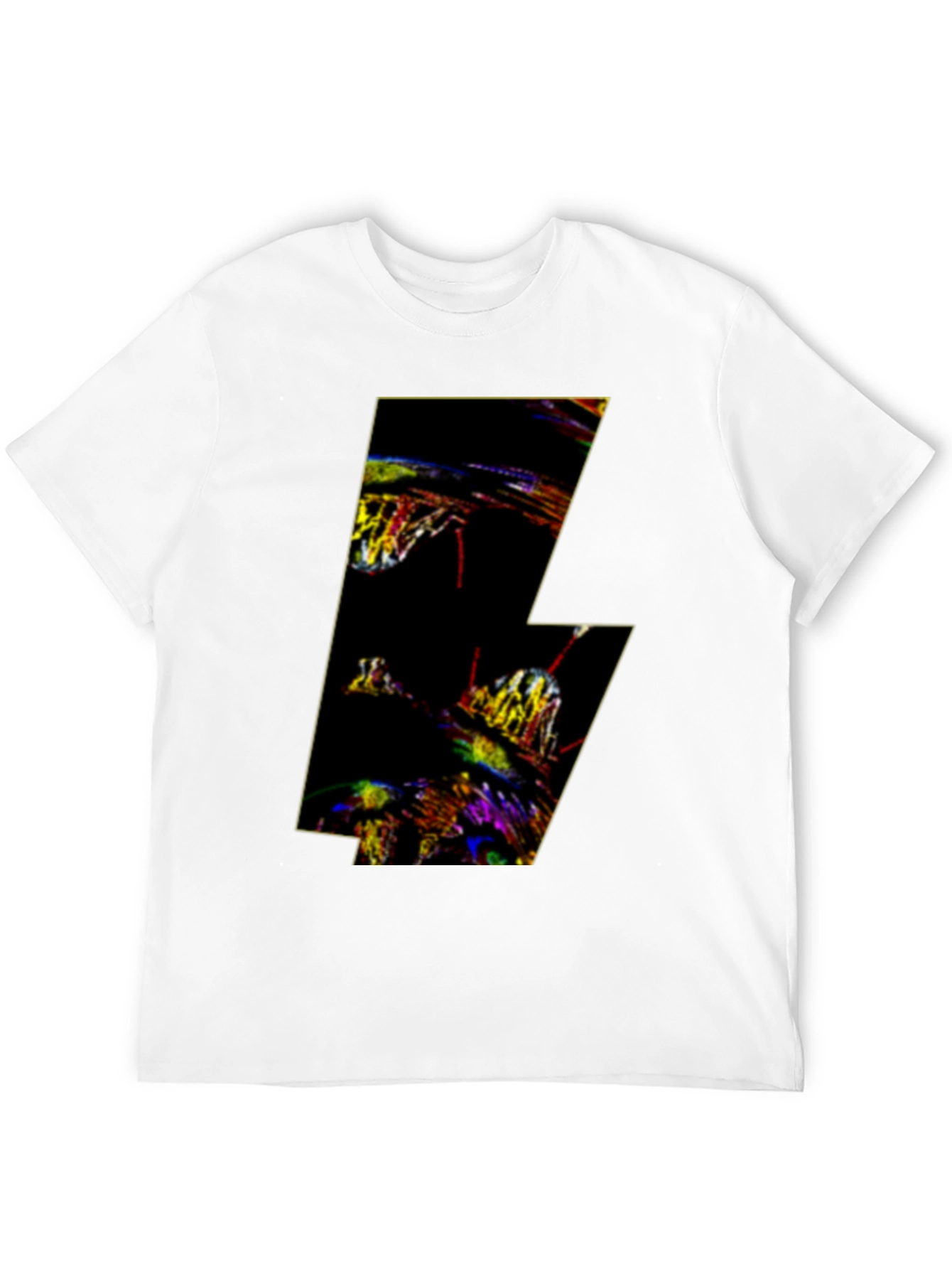 Abstract Lightning Bolt Graphic T-Shirt