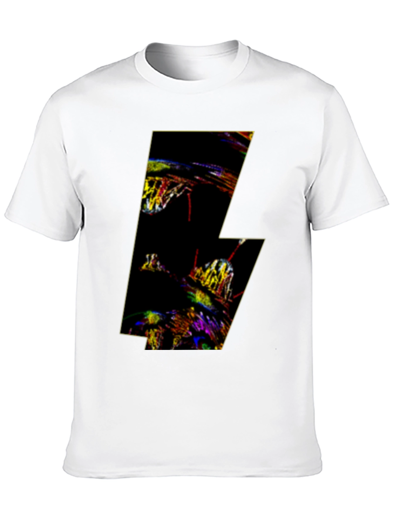 Abstract Lightning Bolt Graphic T-Shirt