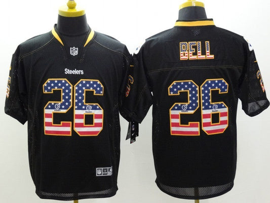 Men's Pittsburgh Steelers LeVeon Bell #26 Black Player Game Jerseys
