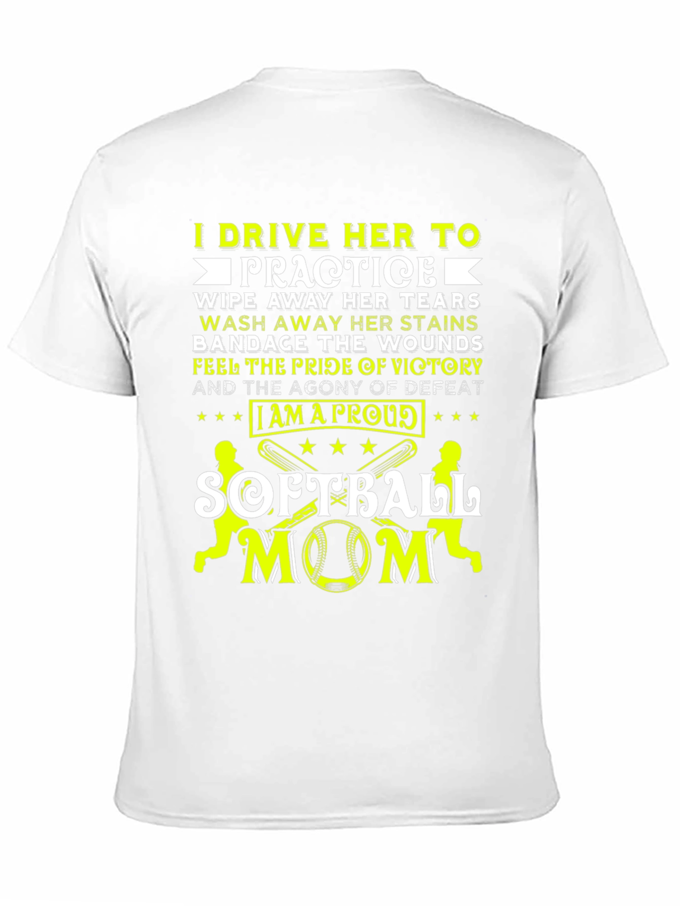 Proud Softball Mom Graphic Tee - Black
