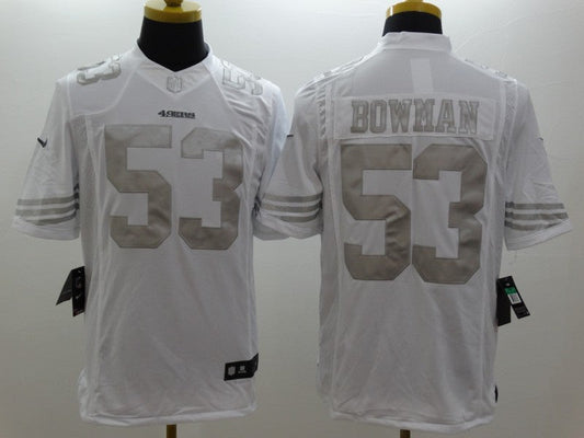 Men's San Francisco 49ers Navoro Bowman #53 White Player Game Jerseys