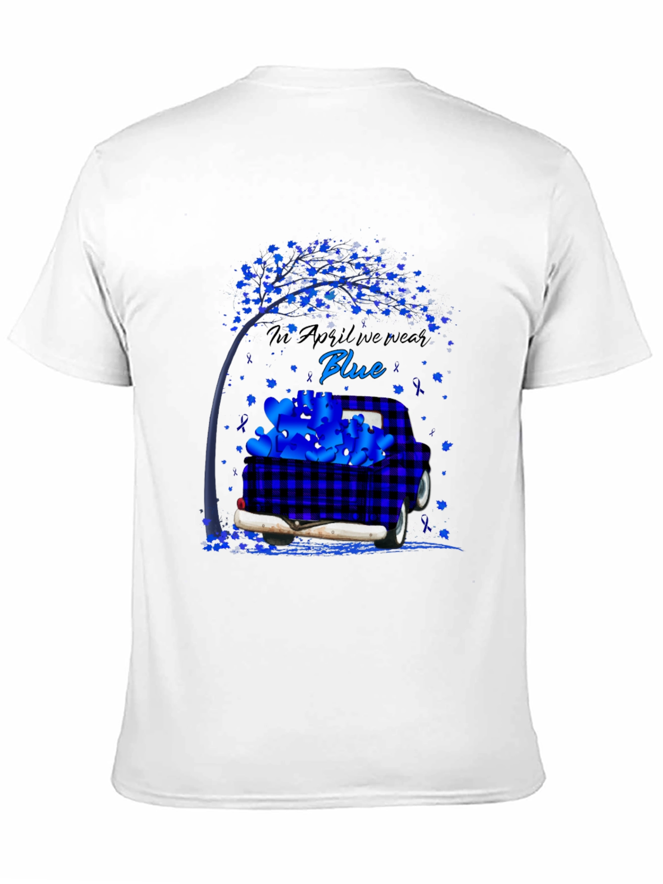 In April We Wear Blue Awareness T-Shirt