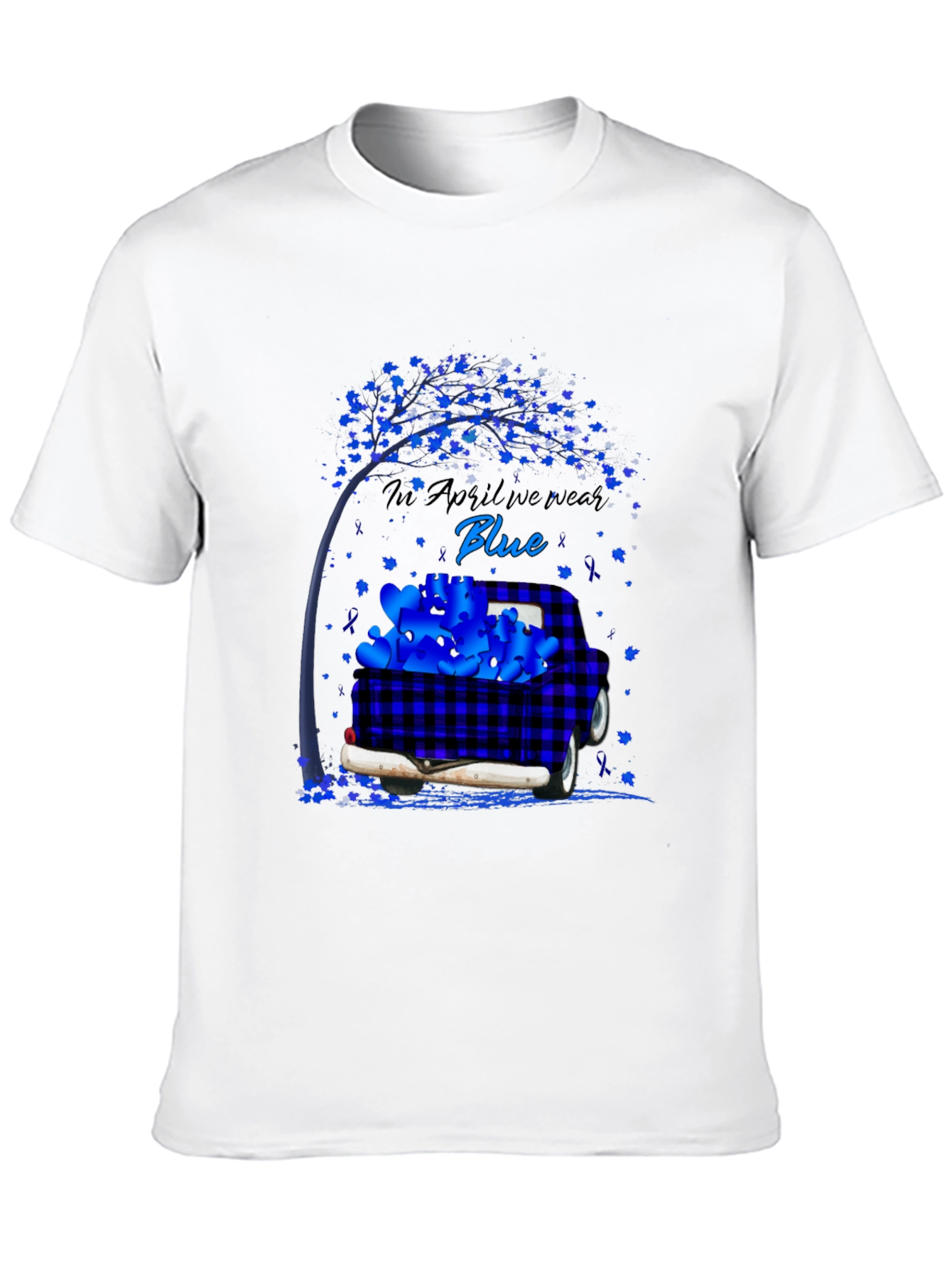 In April We Wear Blue Awareness T-Shirt