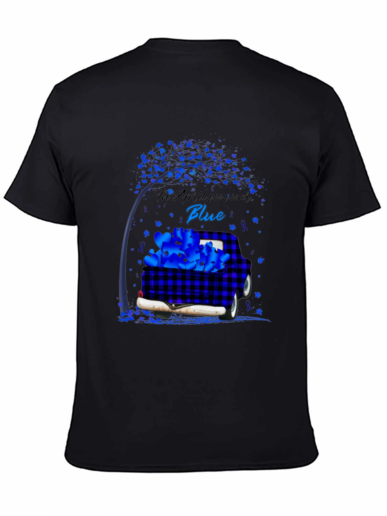 In April We Wear Blue Awareness T-Shirt