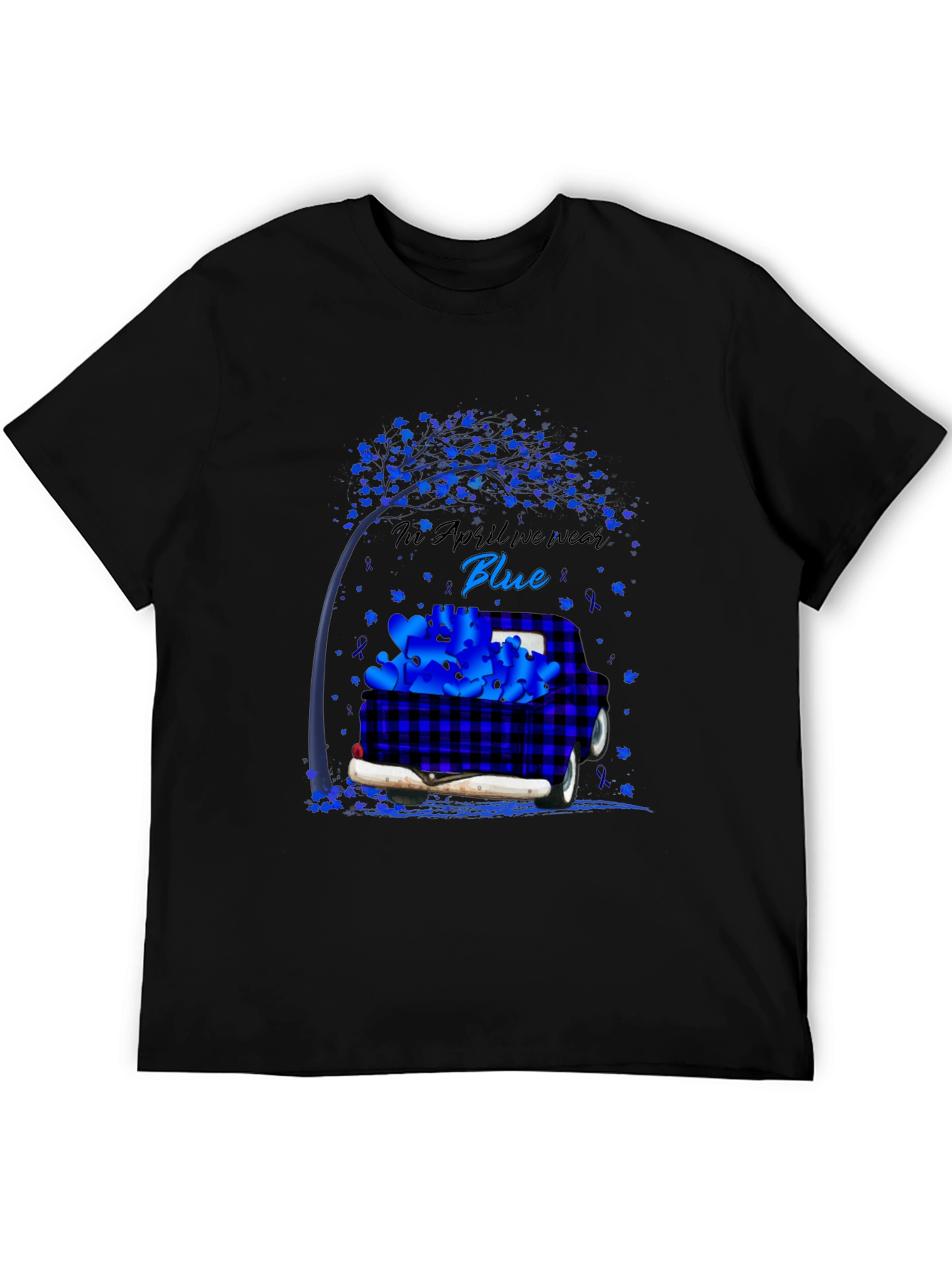 In April We Wear Blue Awareness T-Shirt
