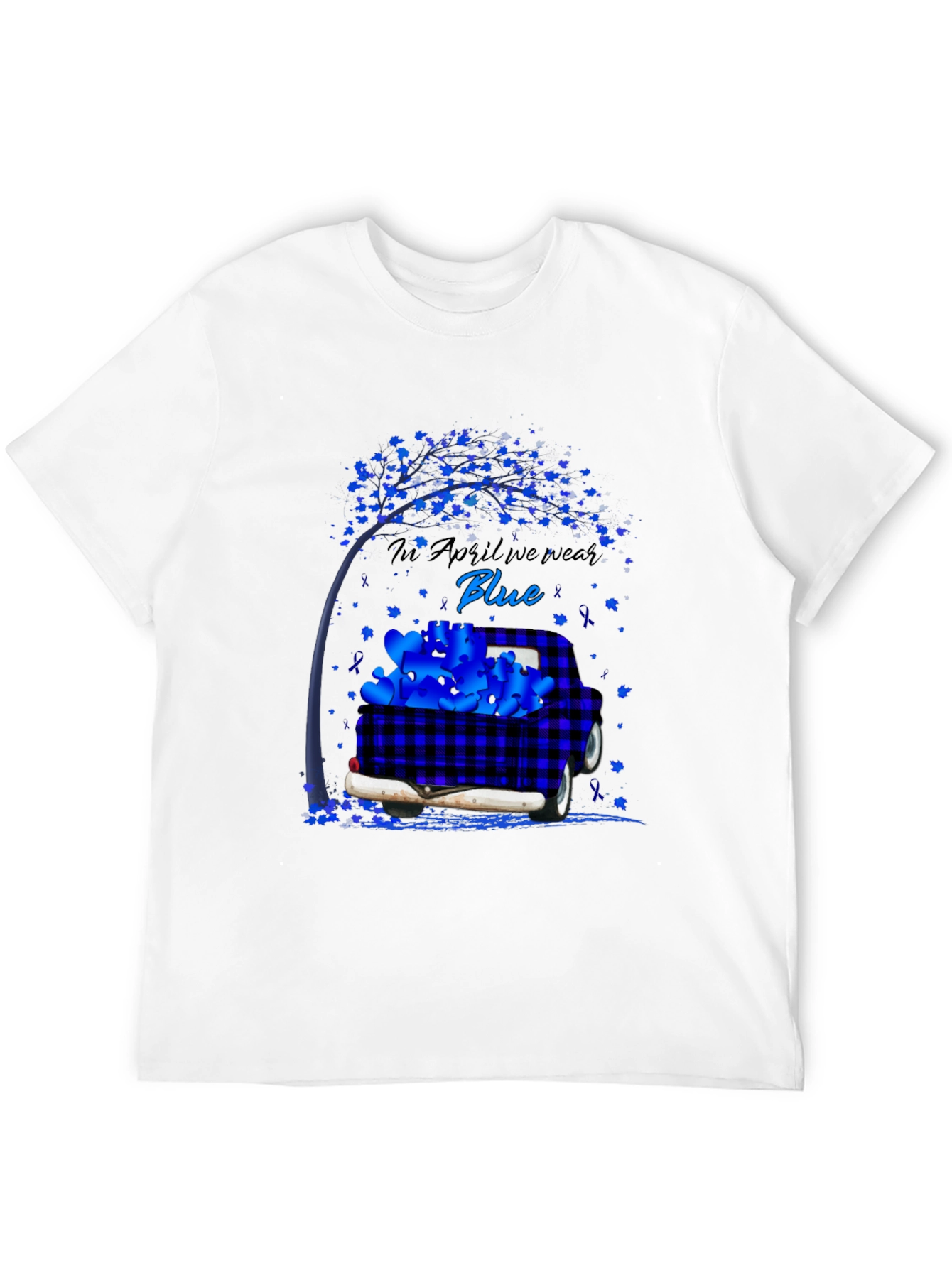 In April We Wear Blue Awareness T-Shirt