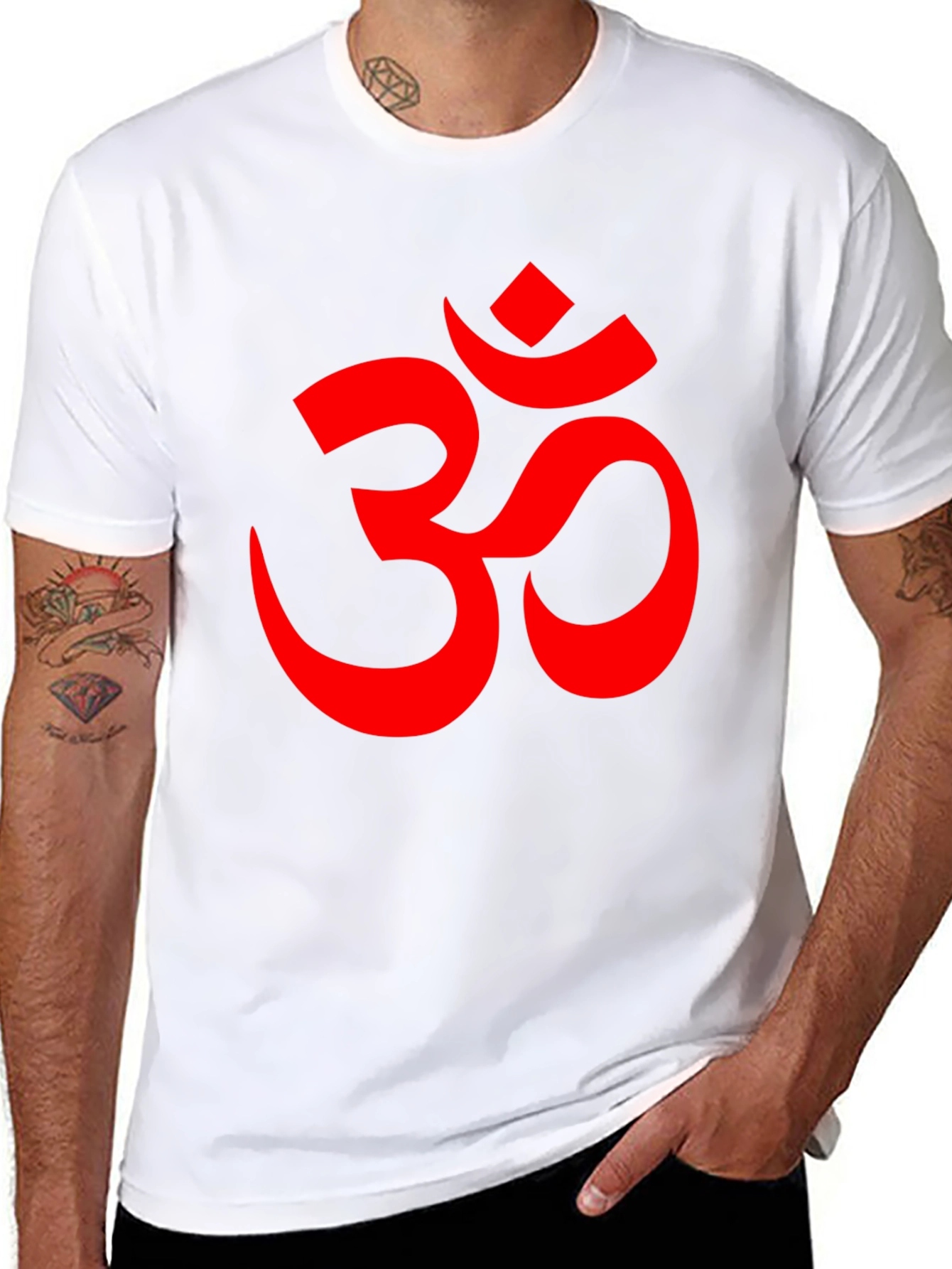 Om Symbol Graphic Tee - Black Cotton Blend