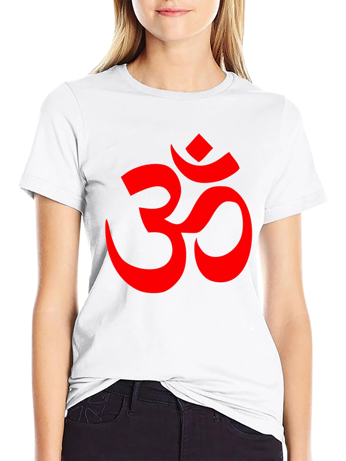 Om Symbol Graphic Tee - Black Cotton Blend