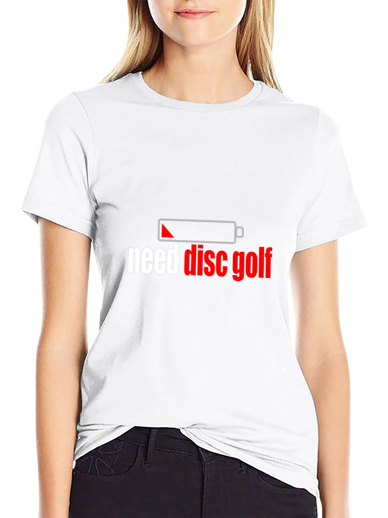 Need Disc Golf T-Shirt - Low Battery Design