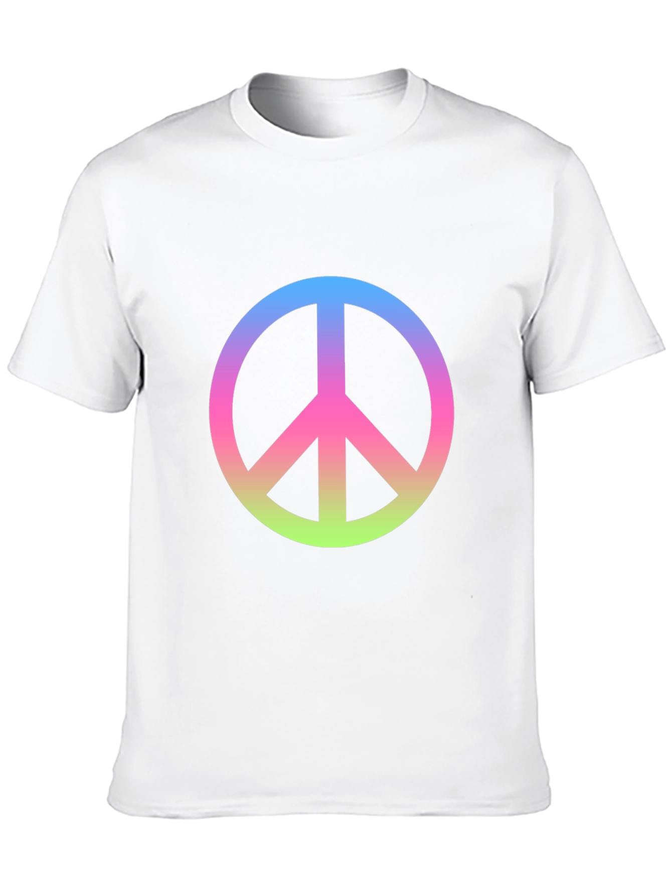 Peace Sign Gradient Tee - Black Cotton Blend