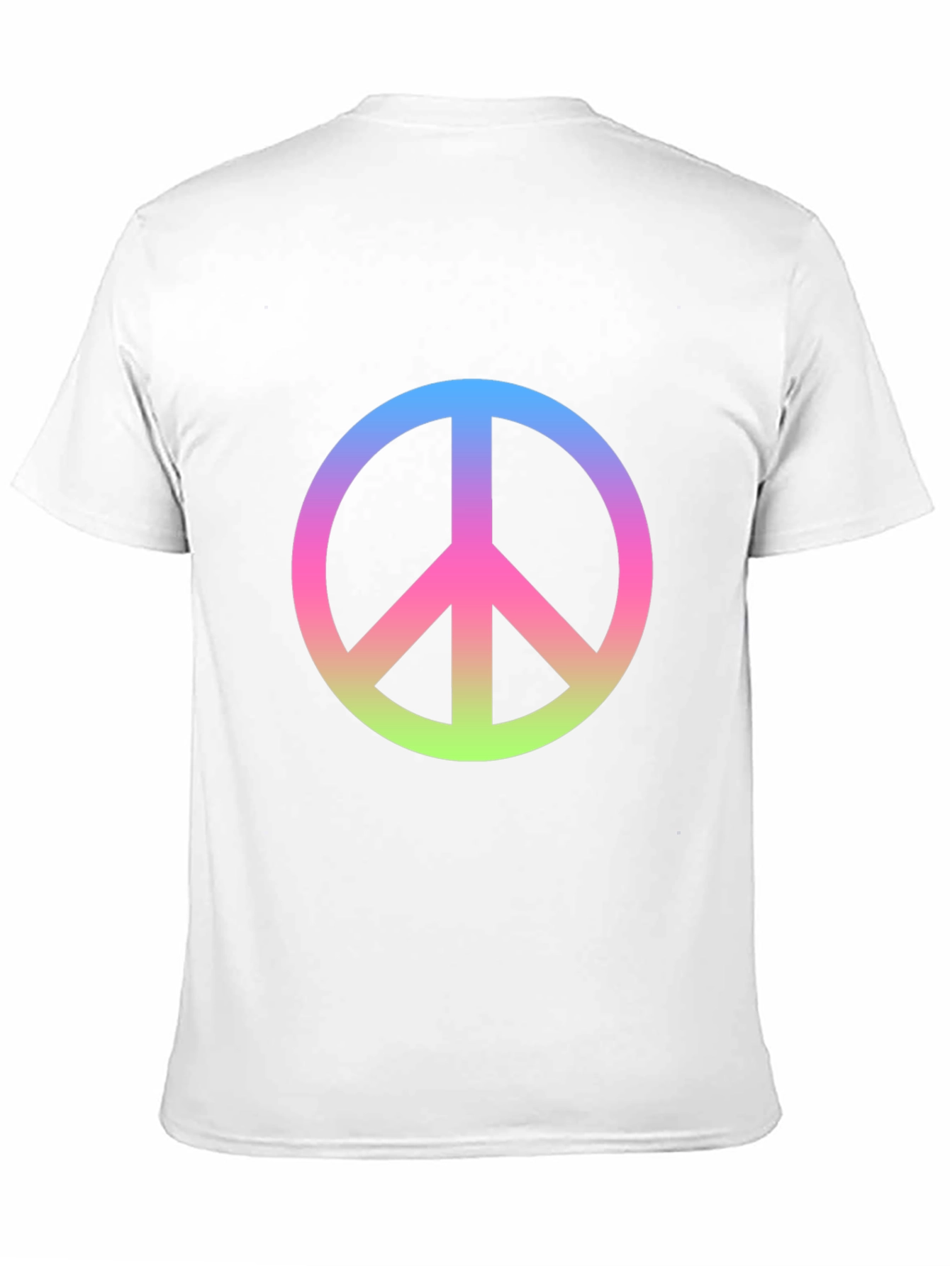 Peace Sign Gradient Tee - Black Cotton Blend