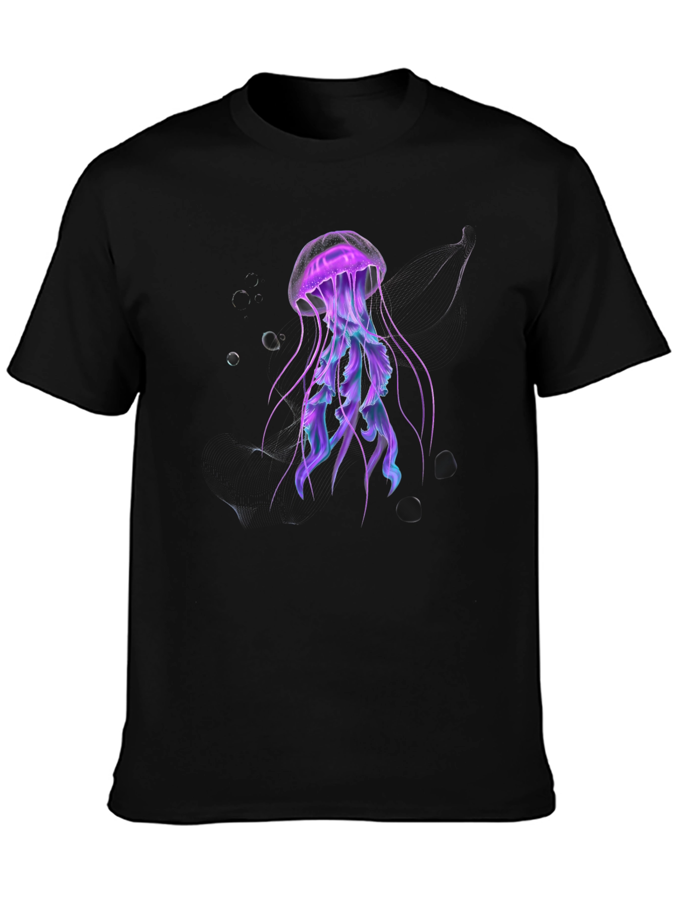 Jellyfish Graphic Black Tee - Unique Design