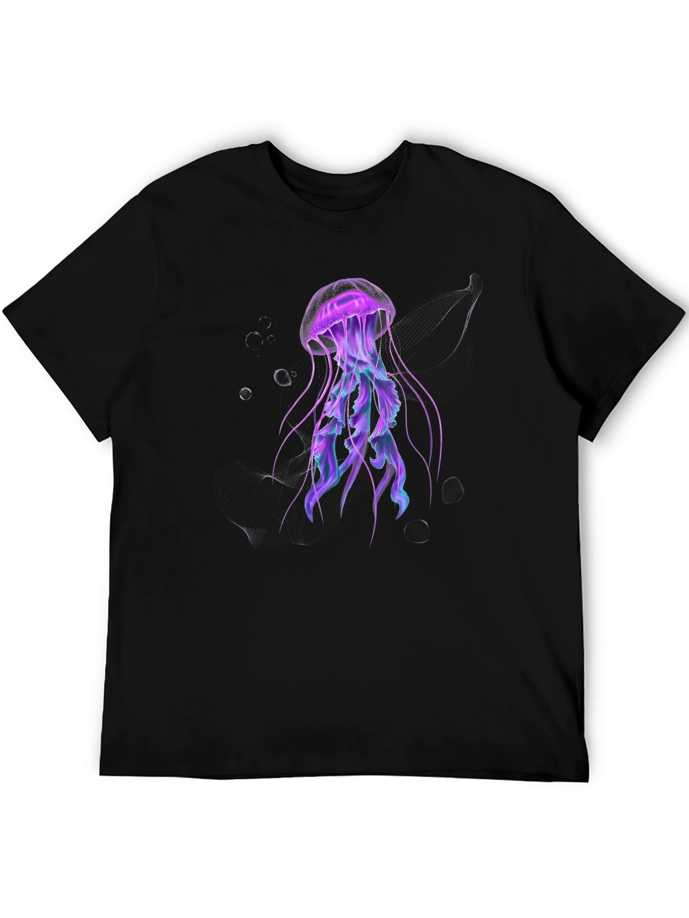 Jellyfish Graphic Black Tee - Unique Design