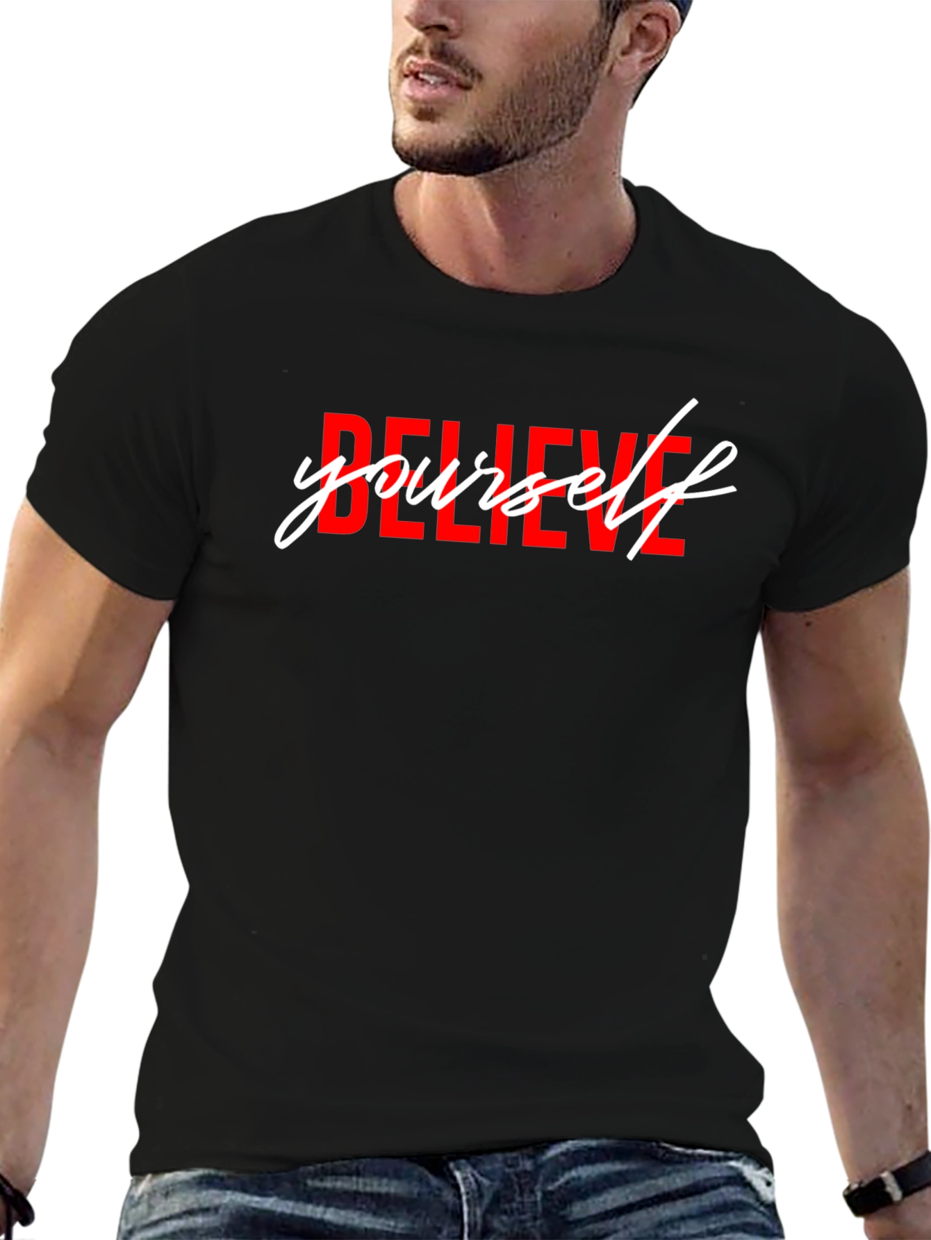 Believe in Yourself Graphic Tee - Black T-Shirt