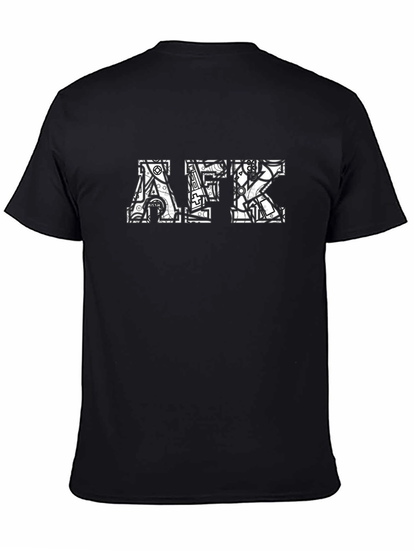 AFK Graphic Print Black T-Shirt - Casual Style