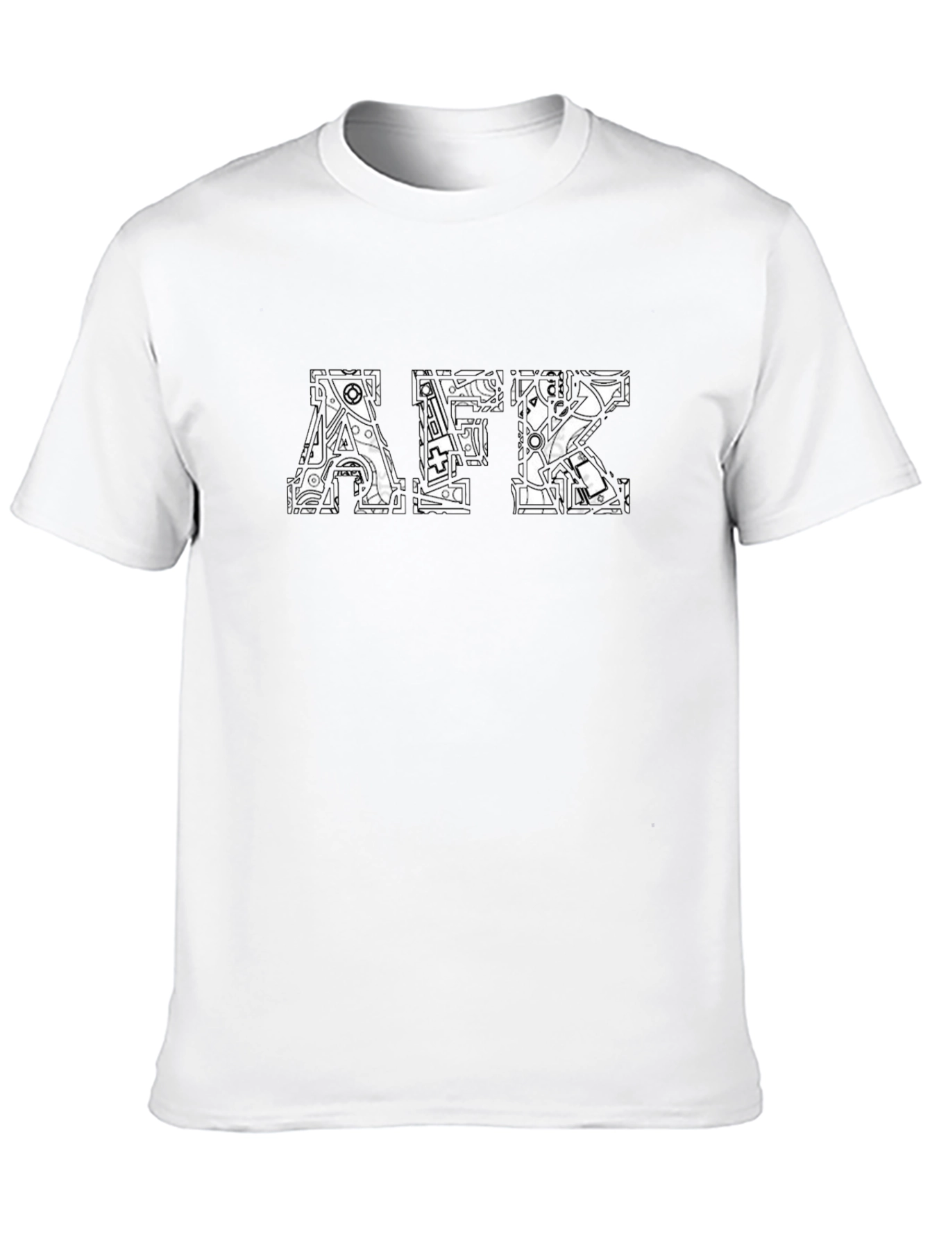 AFK Graphic Print Black T-Shirt - Casual Style