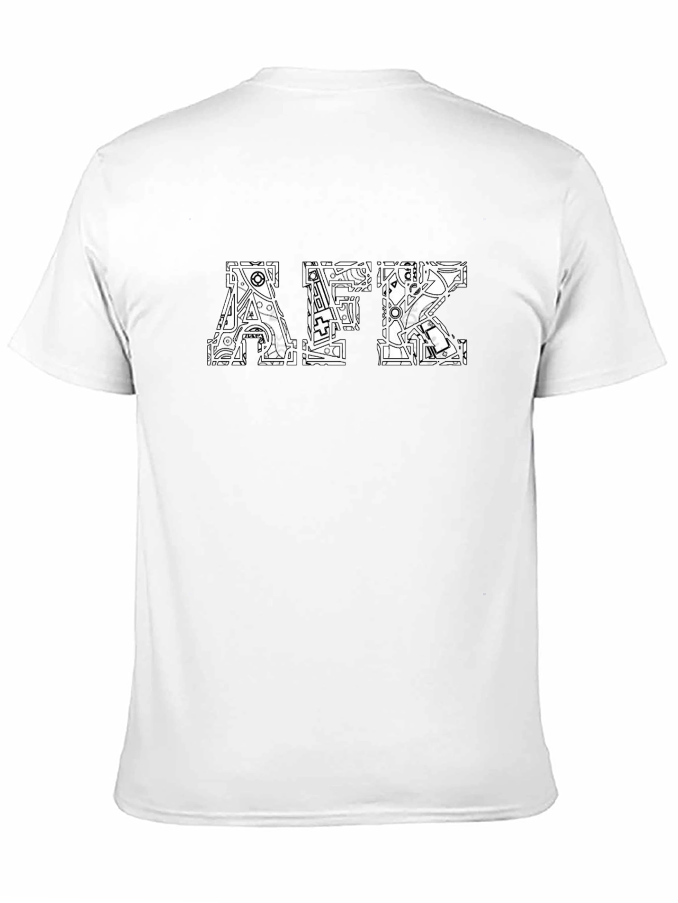 AFK Graphic Print Black T-Shirt - Casual Style