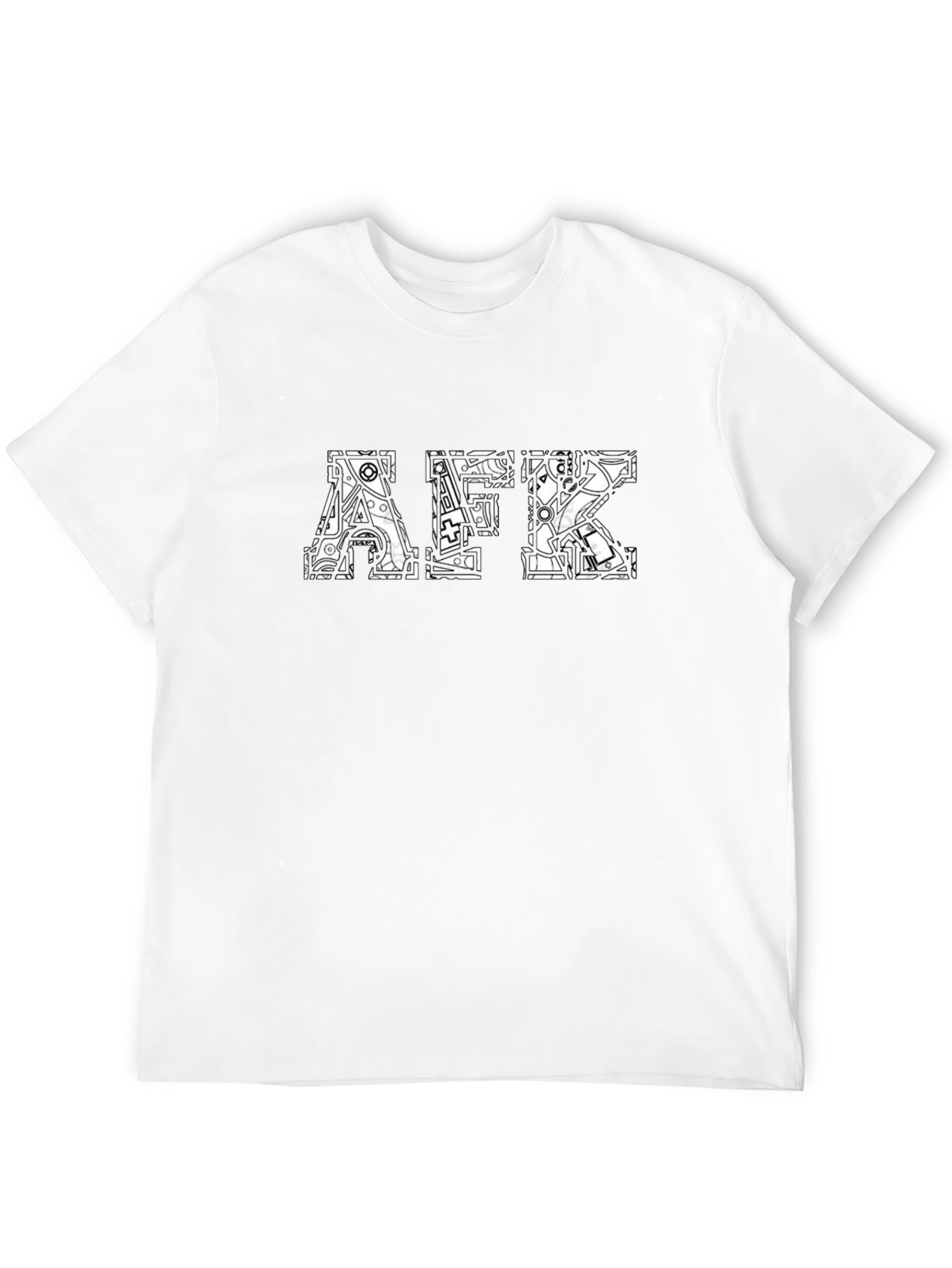 AFK Graphic Print Black T-Shirt - Casual Style