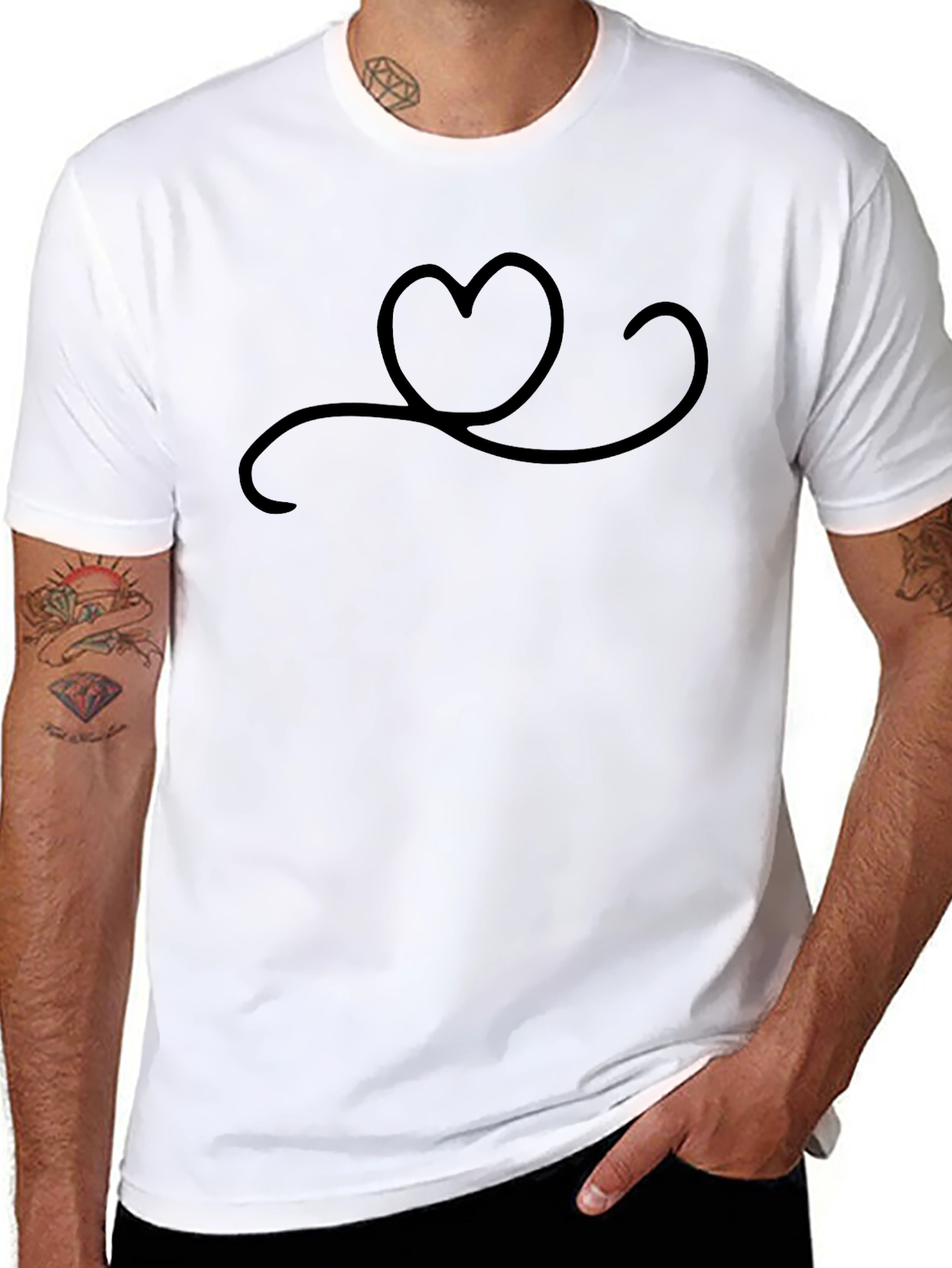 Heartbeat Stethoscope T-Shirt - Black Cotton Tee