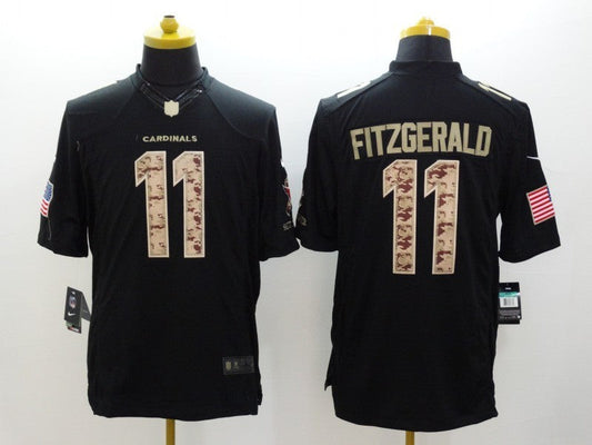 Men's Arizona Cardinals Larry Fitzgerald #11 Black Team Game Jerseys