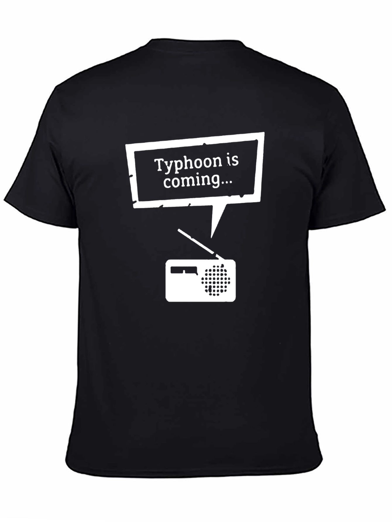 Typhoon Warning Novelty Black T-Shirt