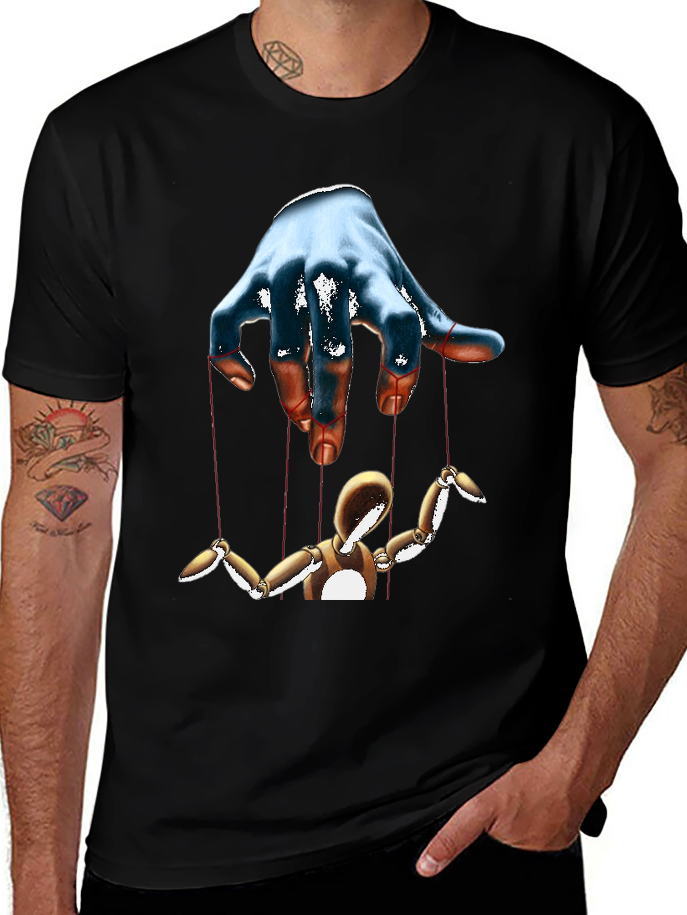 Puppet Master Graphic Tee - Black Cotton T-Shirt