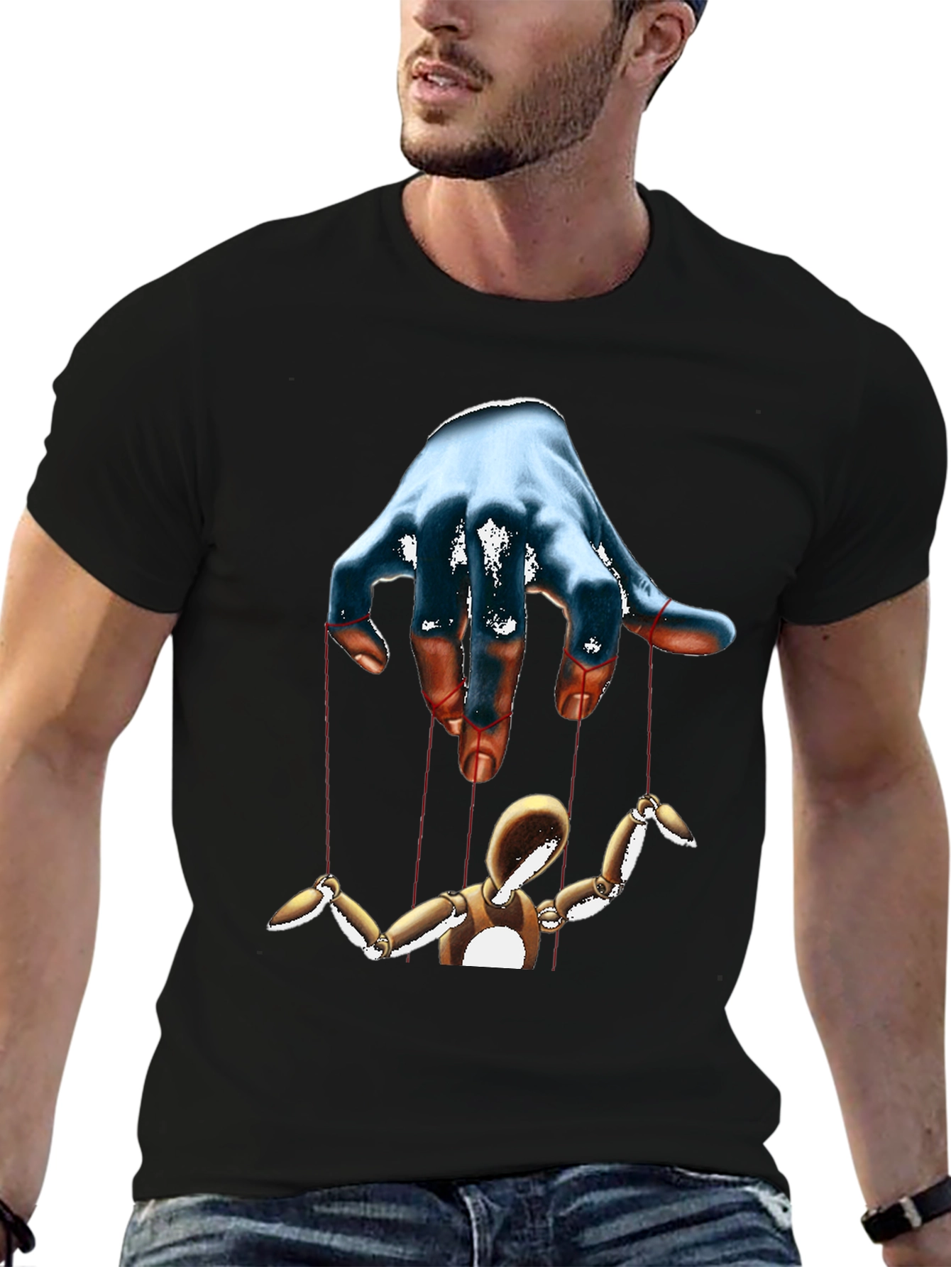 Puppet Master Graphic Tee - Black Cotton T-Shirt
