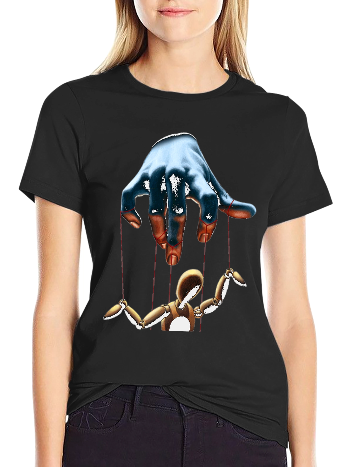 Puppet Master Graphic Tee - Black Cotton T-Shirt