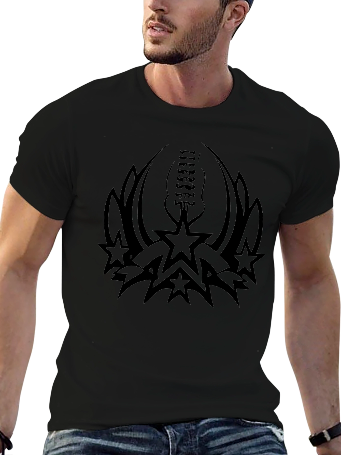 Rock Star Guitar Graphic Tee - Black