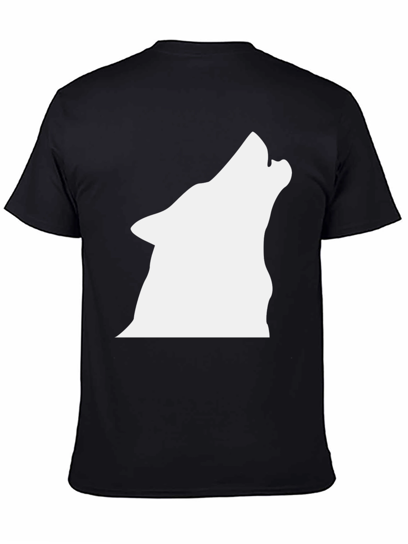 Black Wolf Silhouette Graphic T-Shirt