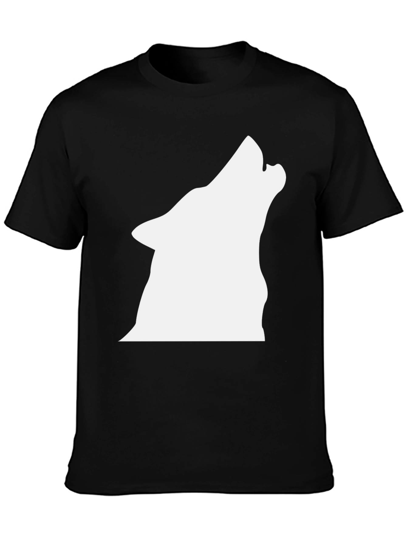 Black Wolf Silhouette Graphic T-Shirt