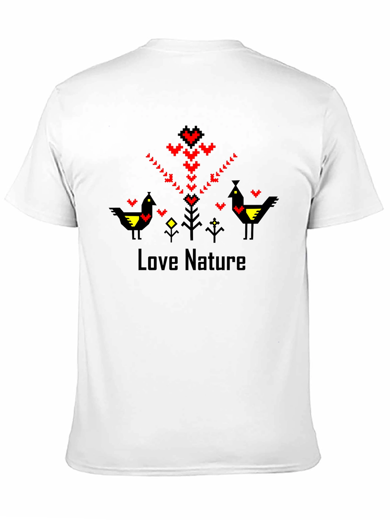 Love Nature Graphic Tee - Black Crew Neck