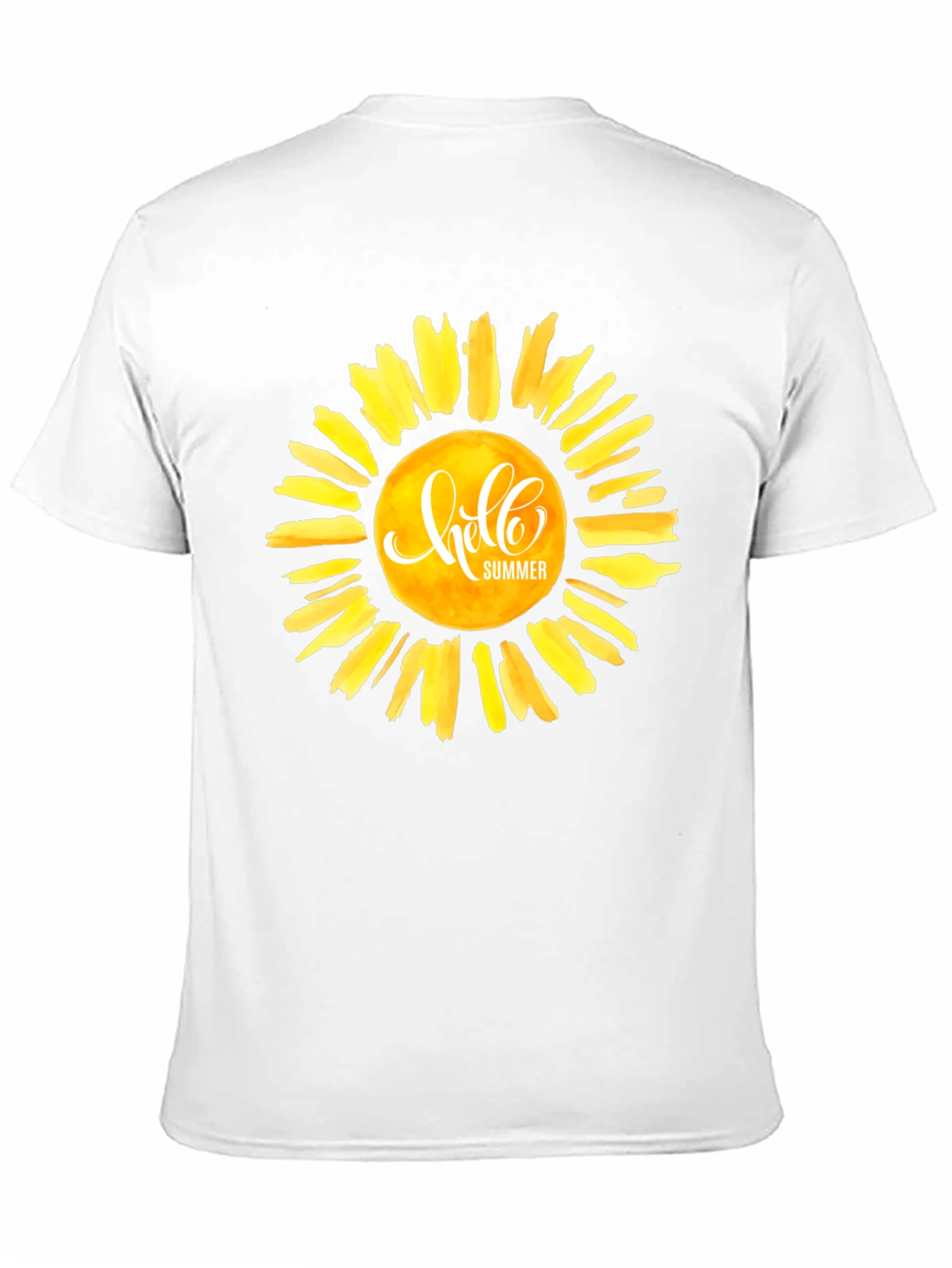 Hello Summer Graphic Tee - Black Cotton Casual T-Shirt